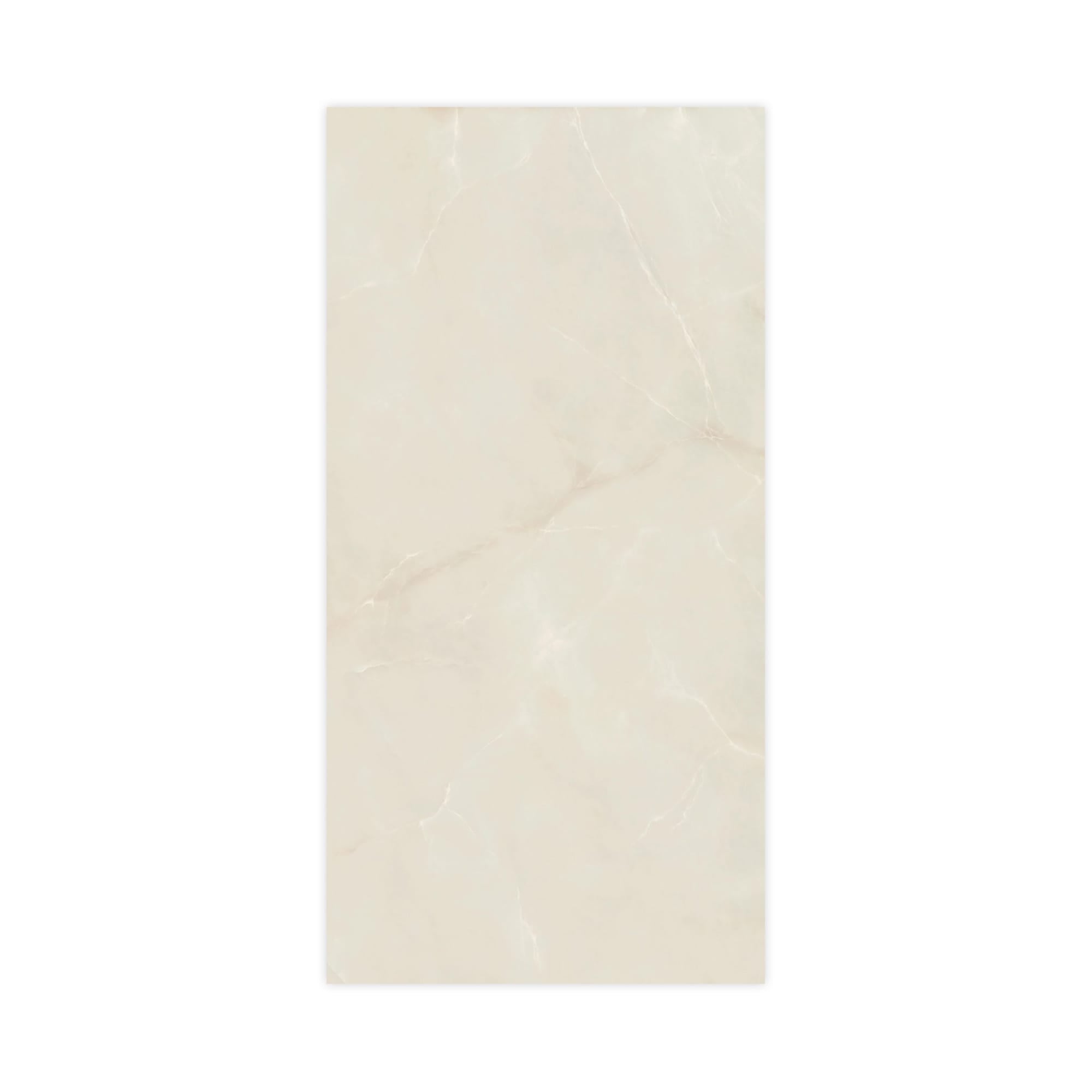 Carrelage effet Onyx Blanc Opalin 240x120x0,9 cm Brillant Nerolio - Mur intérieur