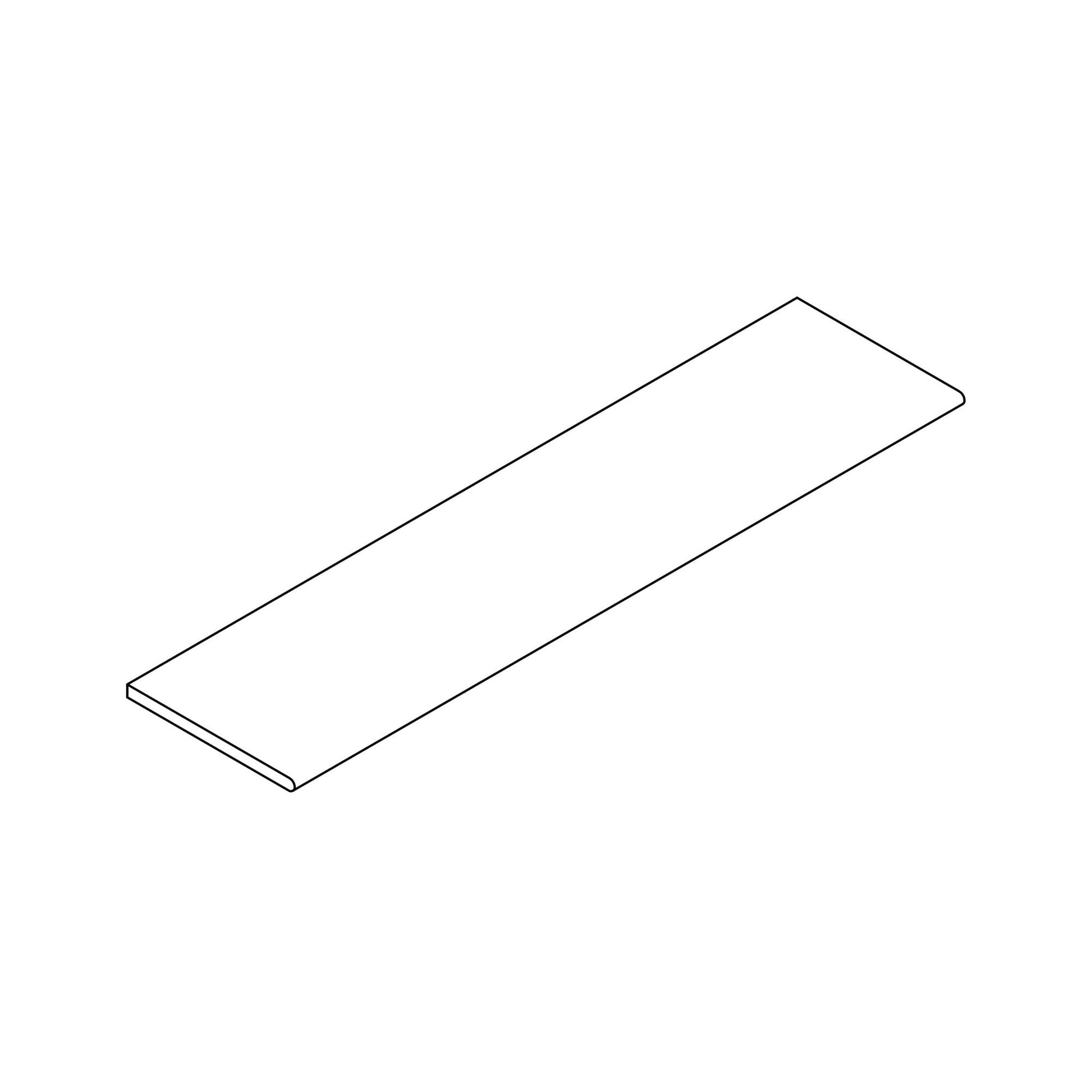 Margelle de piscine effet Bois Chêne Perla 120x30x2 cm Bord 1/2 Rond Cedrano
