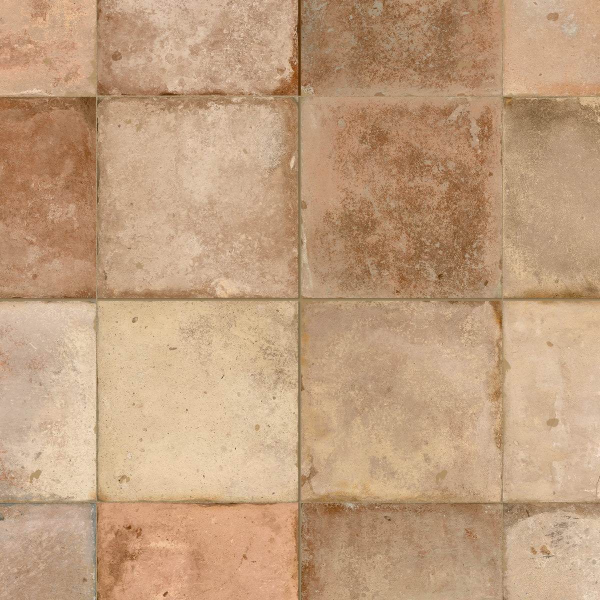 Carrelage Vintage effet Terre cuite Nature 45x45x0,95 cm Terravia - Sol et mur intérieur