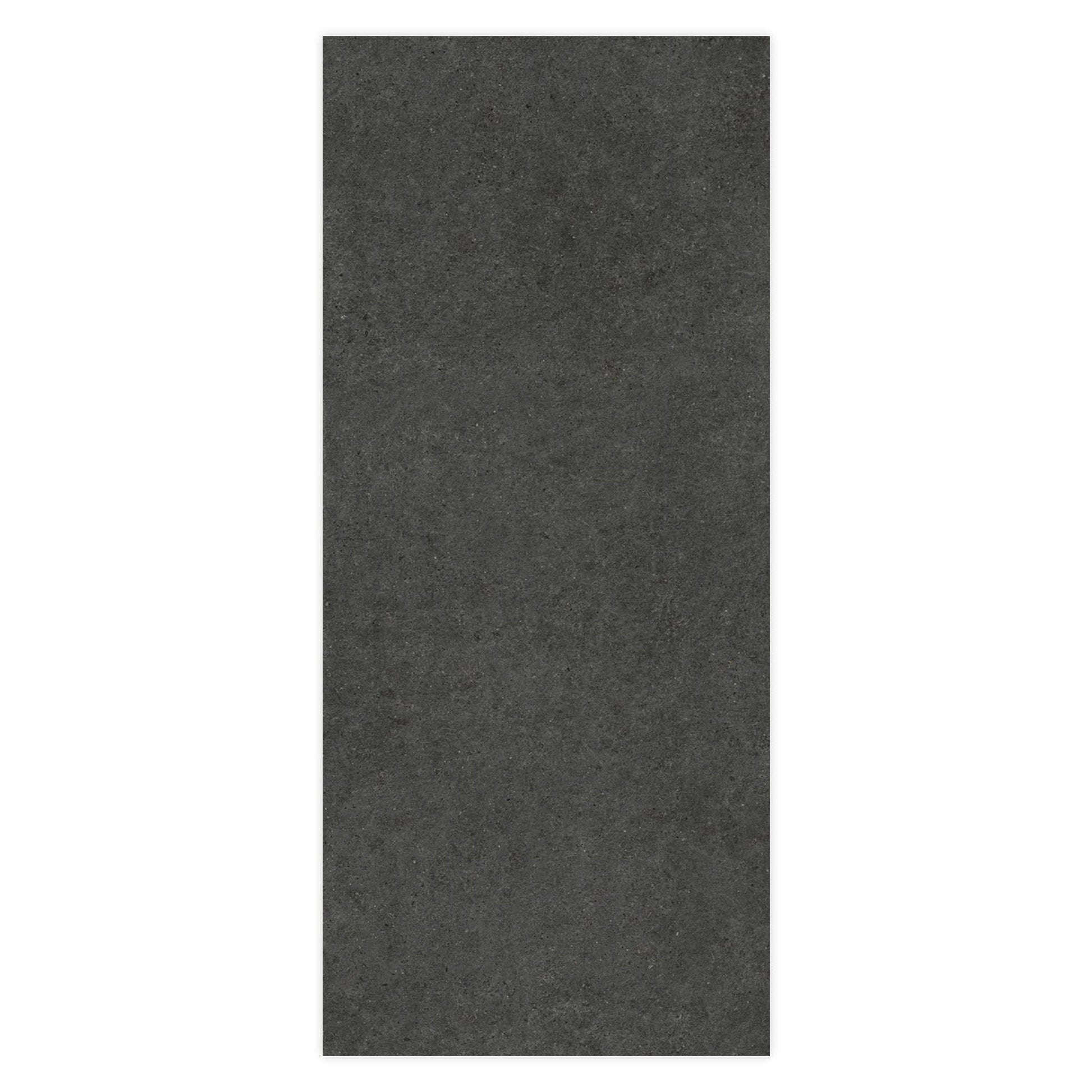 Carrelage effet Pierre Calcaire Gris Carbone 278x120x0,6 cm Mat Domella - Mur intérieur