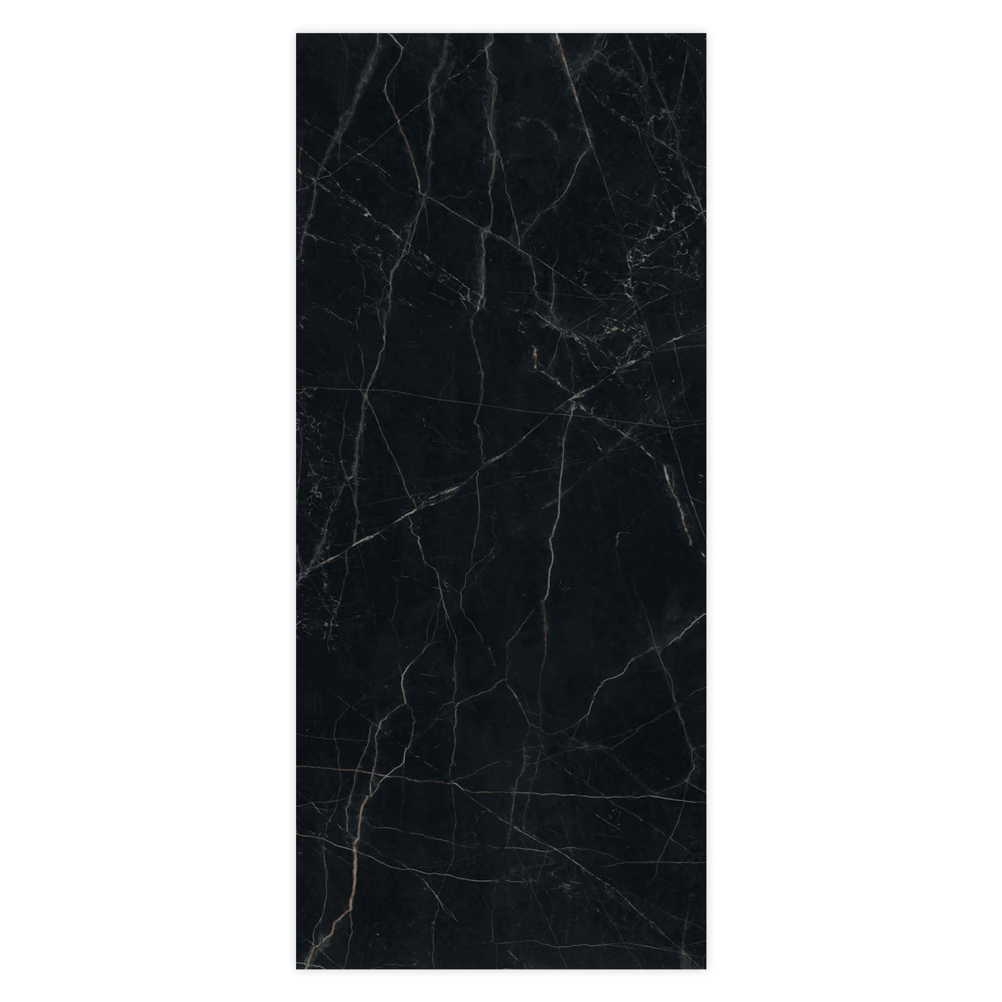 Carrelage effet Marbre Noir Scuro 278x120x0,6 cm Brillant Magnaro - Mur intérieur