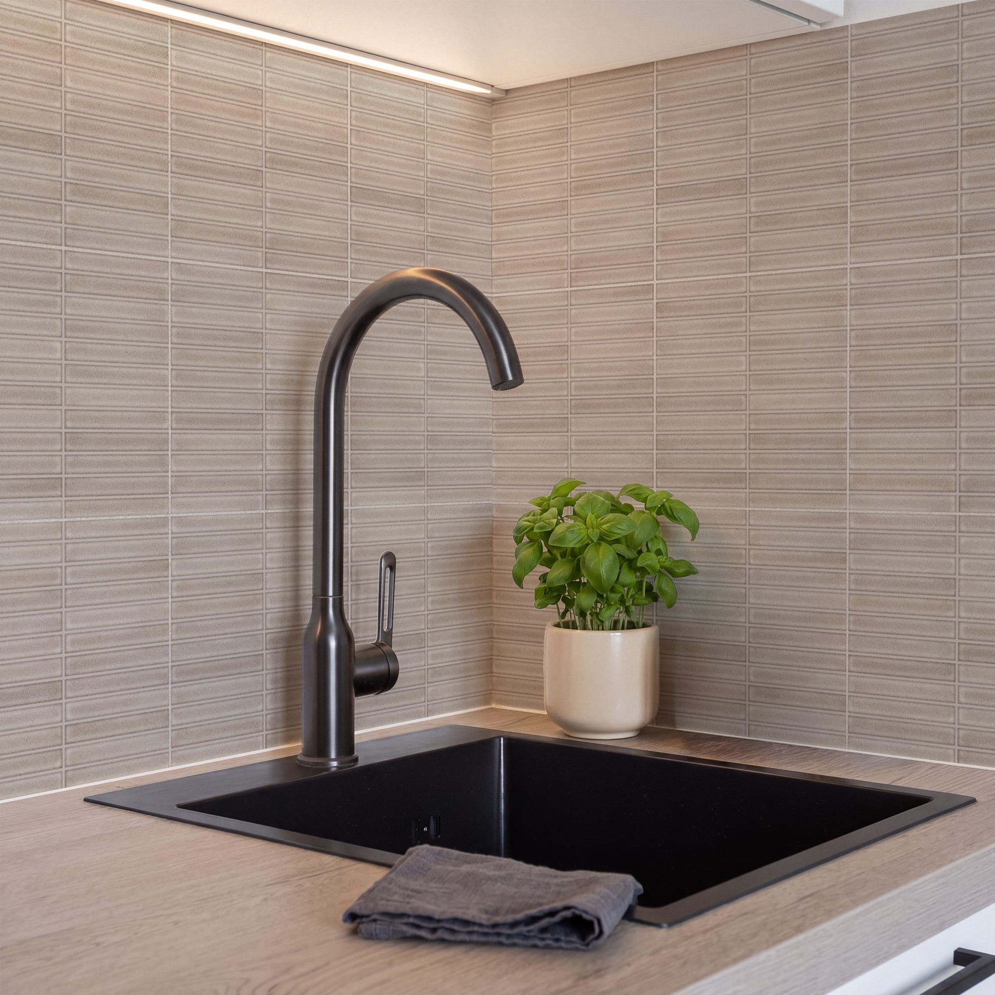 Carrelage 3D Greige 20x20x0,78 cm Lurexio - Mur intérieur