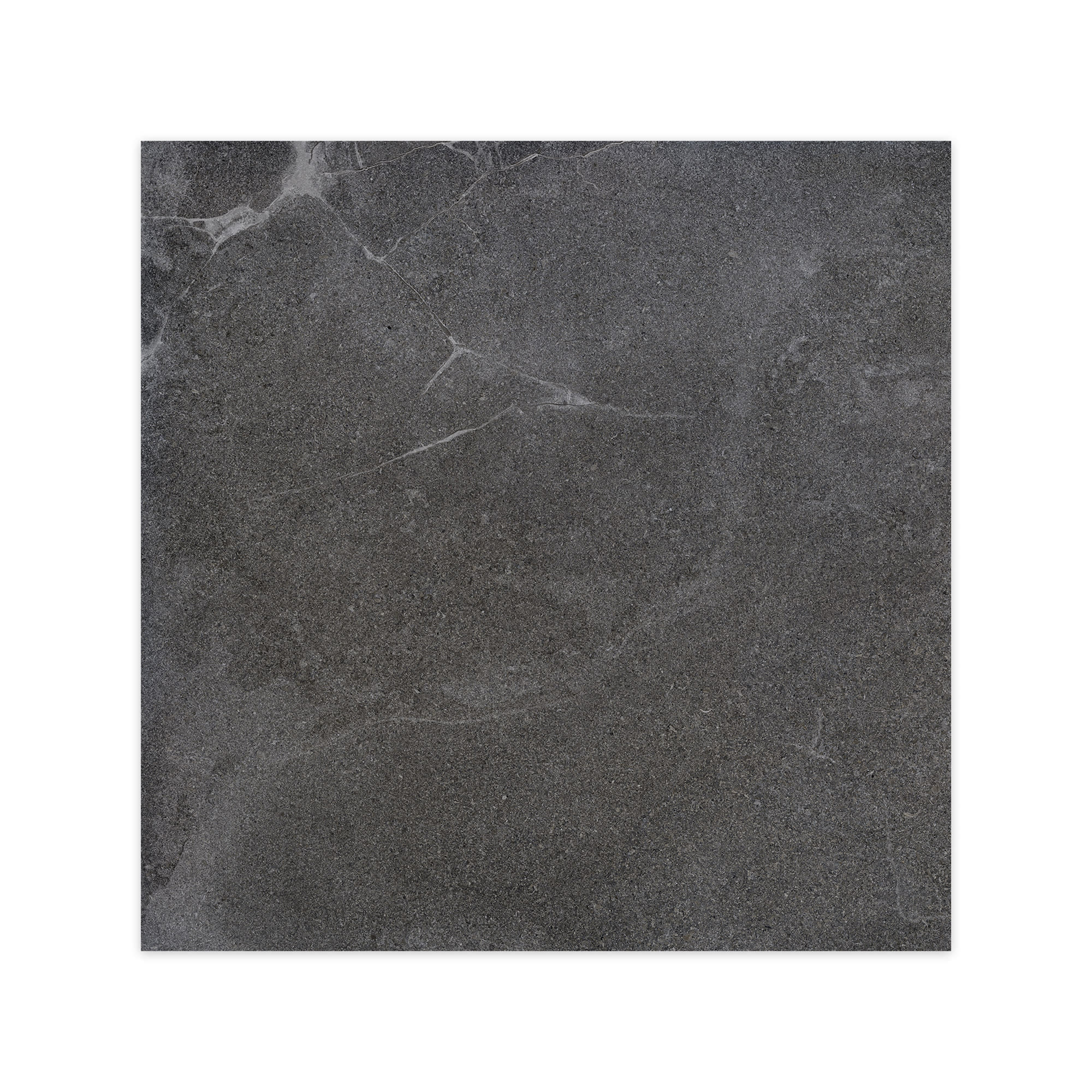 Carrelage effet Pierre Gris Anthracite 90x90x0,9 cm In&Out Luzerio - Sol et mur intérieur et Sol extérieur