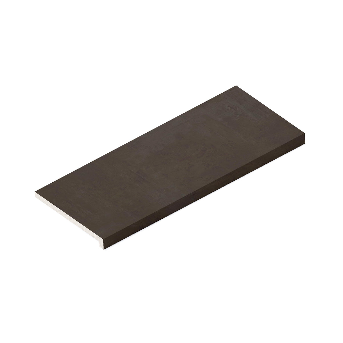 Margelle de piscine effet Béton Brun Cuir 80x33x2 cm Bord Droit avec retombée Vetrano