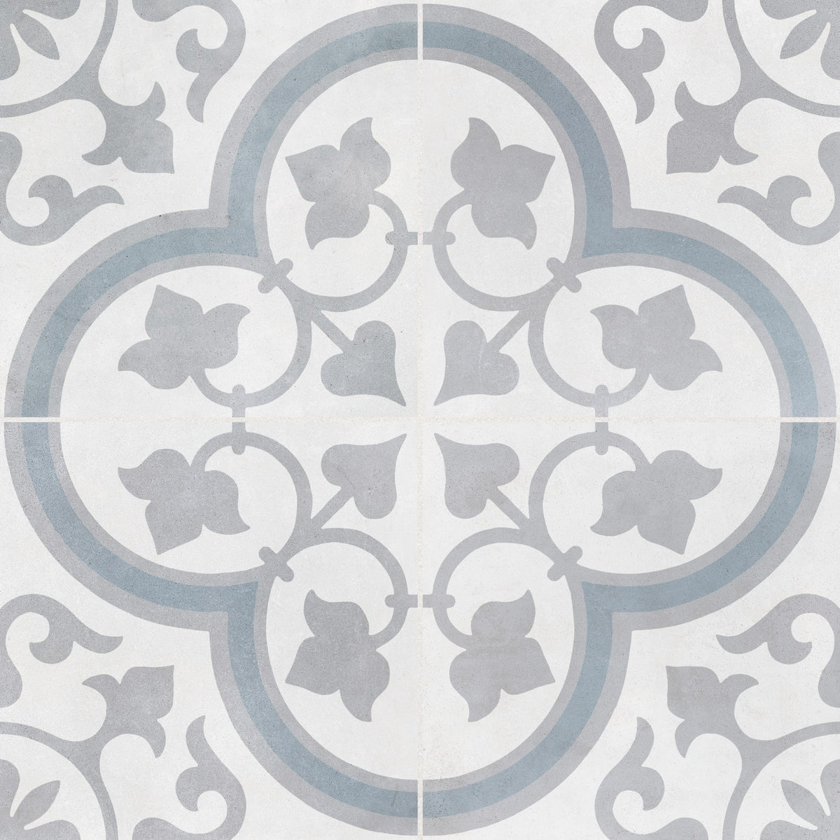 Carrelage effet Carreau ciment Lurelia Gris 22,3x22,3x0,9 cm Novera - Sol et mur intérieur
