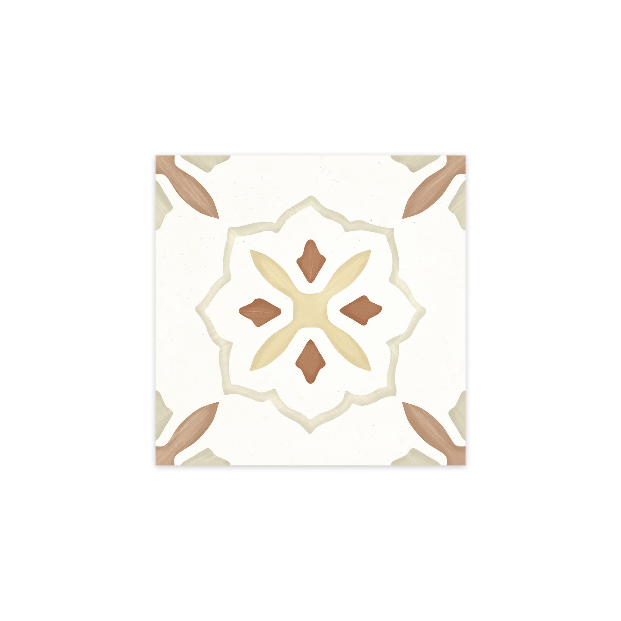 Carrelage effet Carreau ciment Moralis Terracotta 22,3x22,3x0,9 cm Levior - Sol et mur intérieur