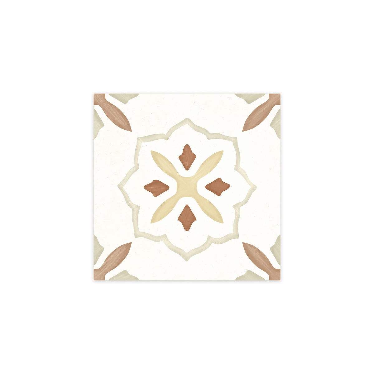 Carrelage effet Carreau ciment Moralis Terracotta 22,3x22,3x0,9 cm Levior - Sol et mur intérieur