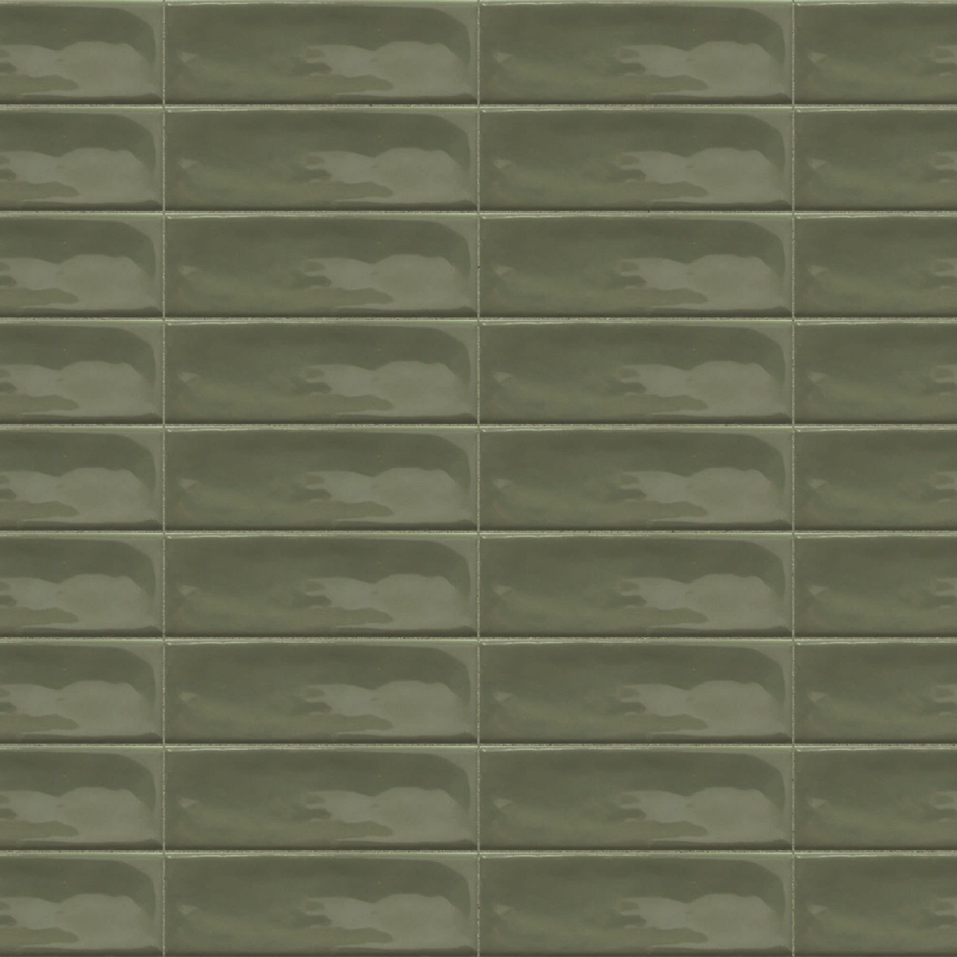 Carrelage effet Zellige Vert 14,6x4,8x0,8 cm Brillant Bravio - Mur intérieur