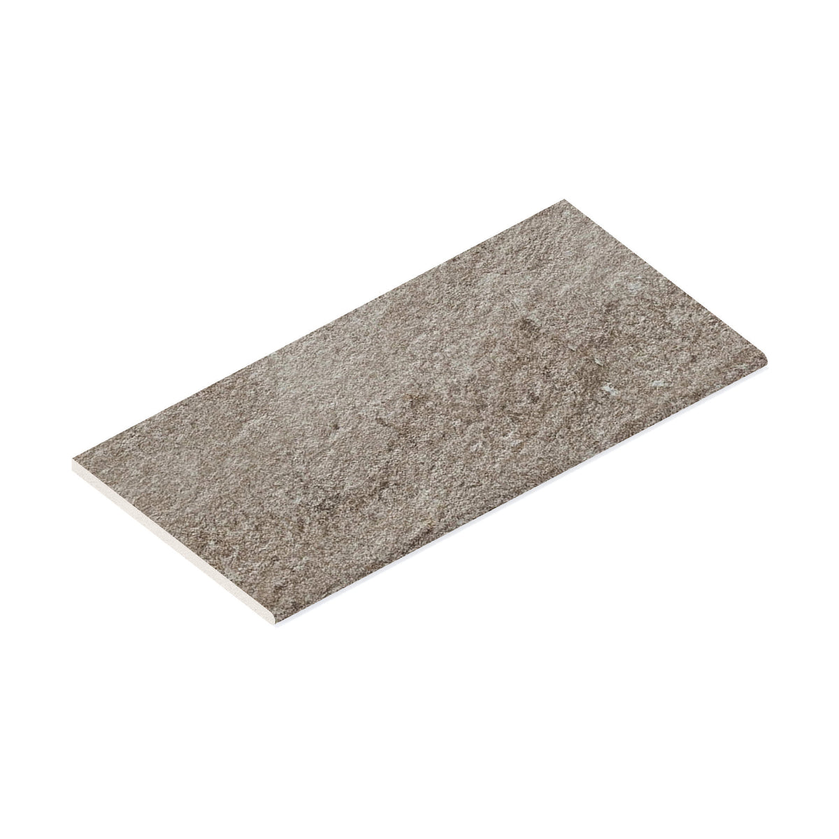 Margelle de piscine effet Pierre Quartzite Gris Roche 80x40x2 cm Bord 1/2 Rond Salvero
