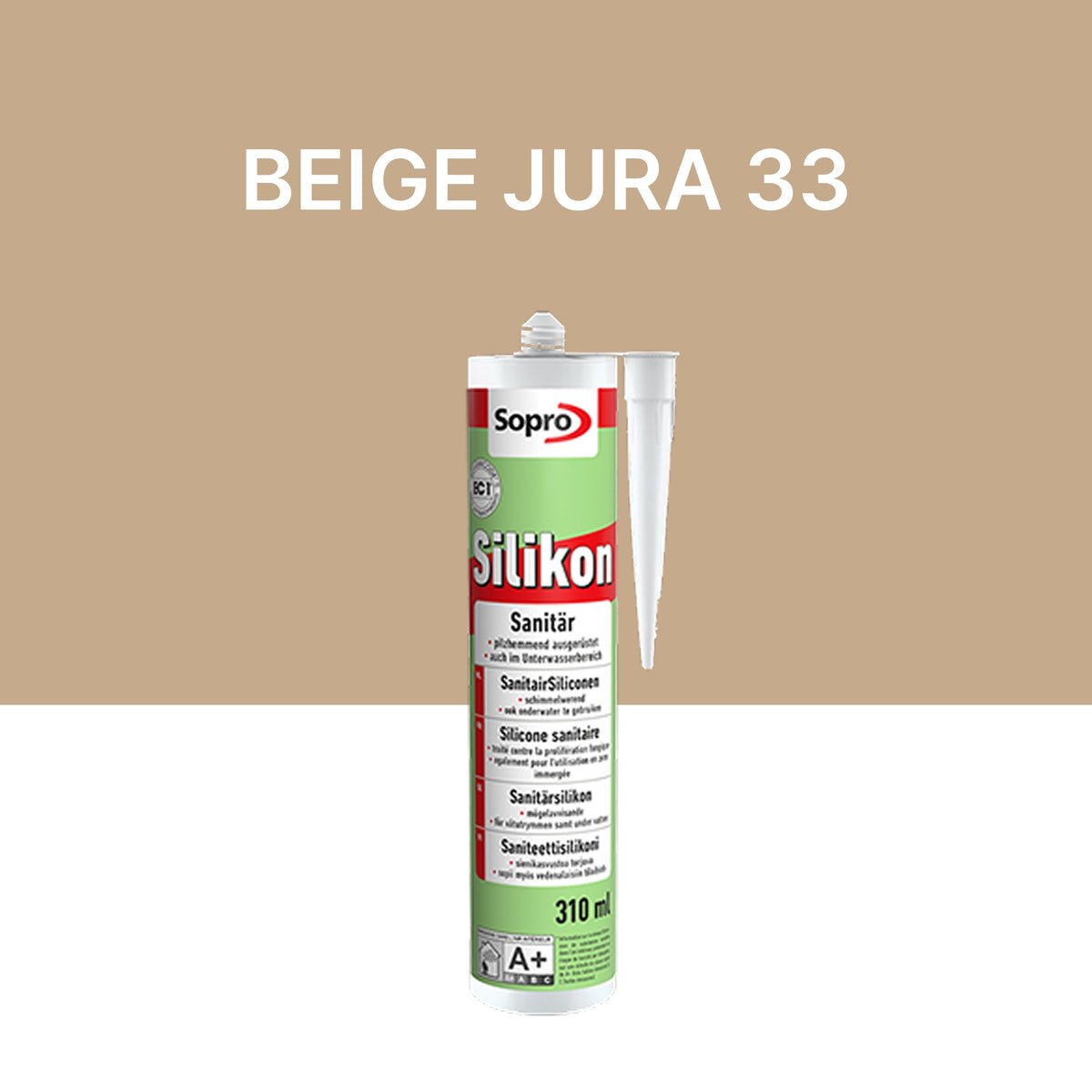 Mastic silicone spécial piscine - Beige Jura 33 - 310 ml