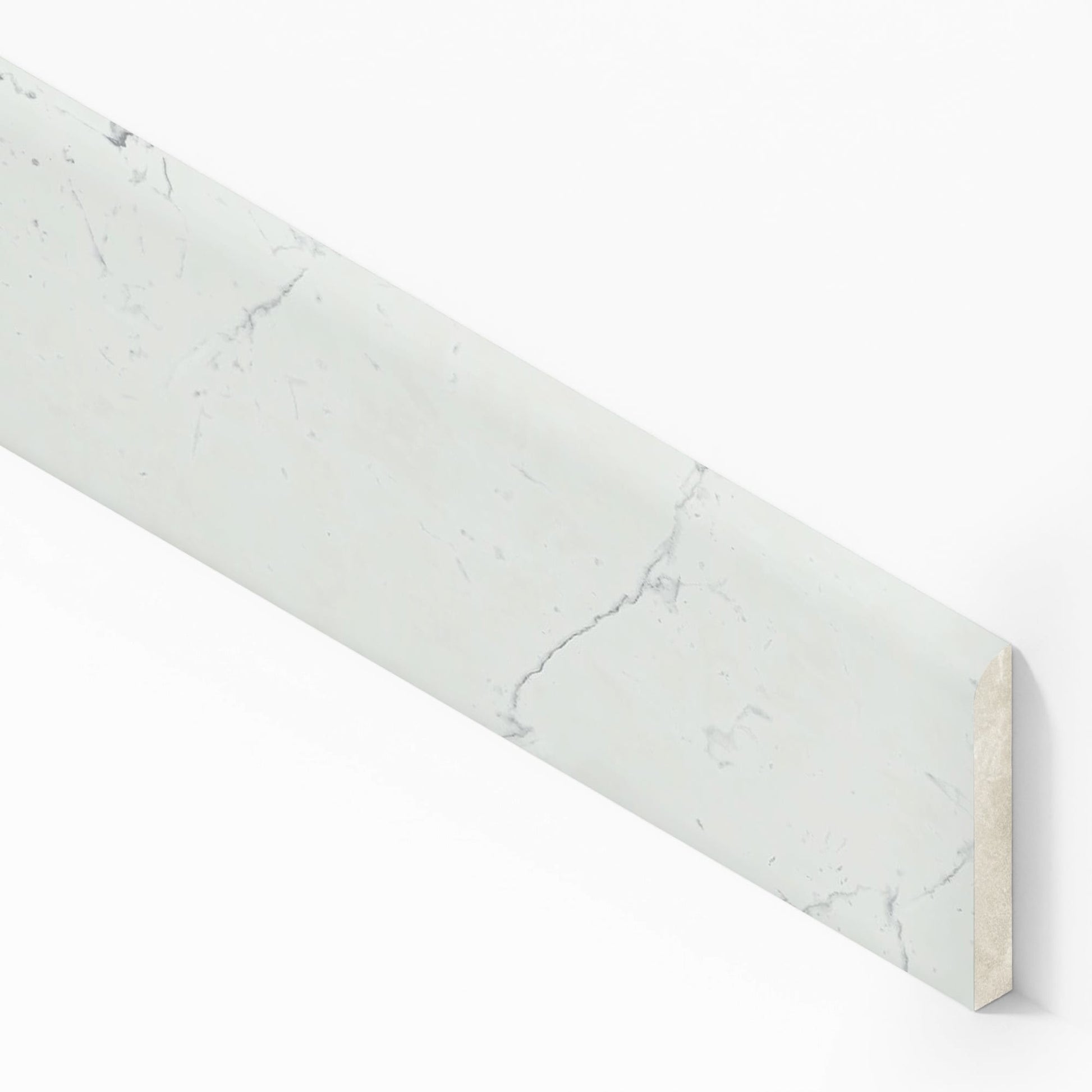 Plinthe carrelage effet Marbre Blanc Carrare 60x7,2 cm Brillant Marvillo