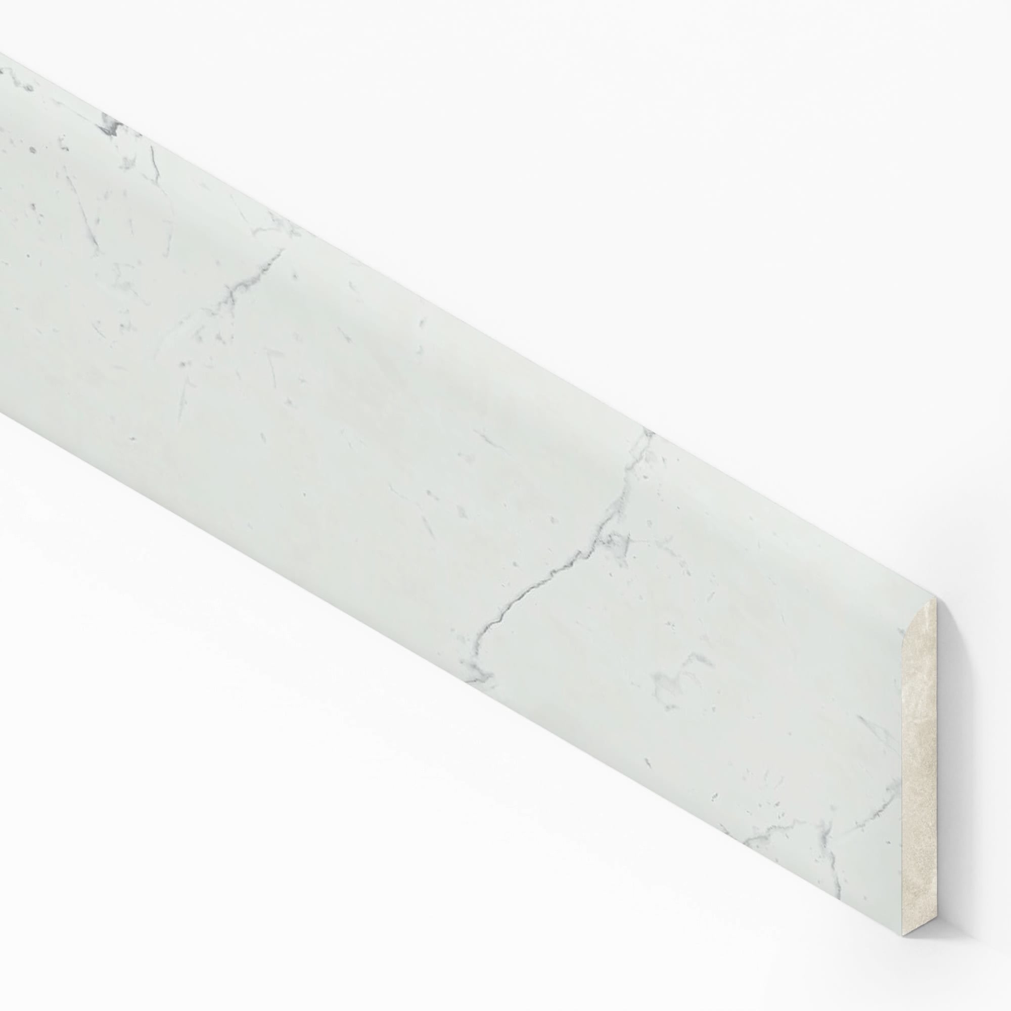 Plinthe carrelage effet Marbre Blanc Carrare 60x7,2 cm Brillant Marvillo