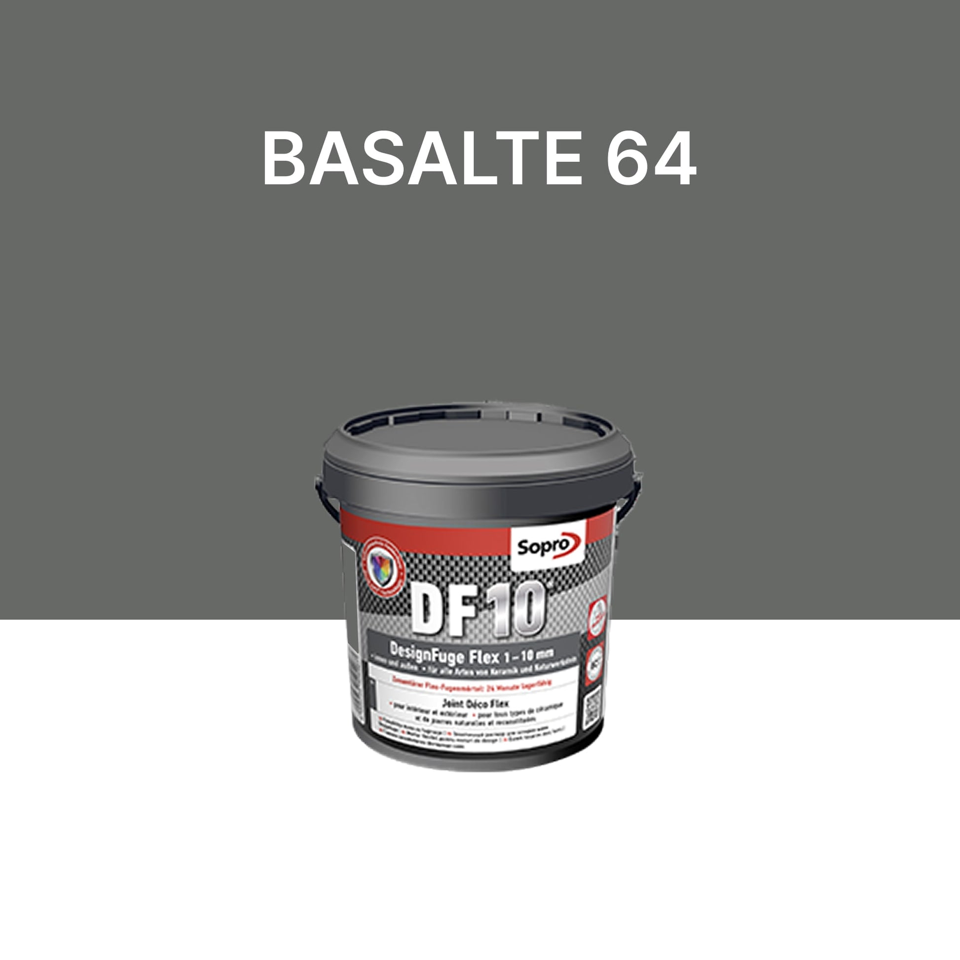 Joint carrelage salle de bains - 1 à 10 mm - Basalte 64 - Sopro DF 10 -  1 kg