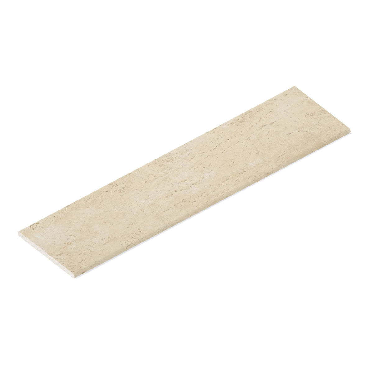 Couvertine effet Travertin Beige Vein Cut 120x30x2 cm Bord 1/2 Rond Double Larmier Neravio