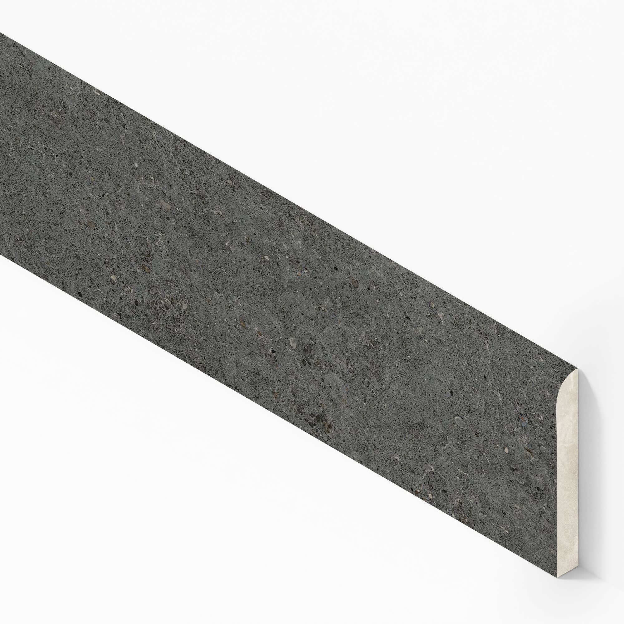 Plinthe carrelage effet Pierre Calcaire Gris Carbone 80x7,2 cm Mat Domella