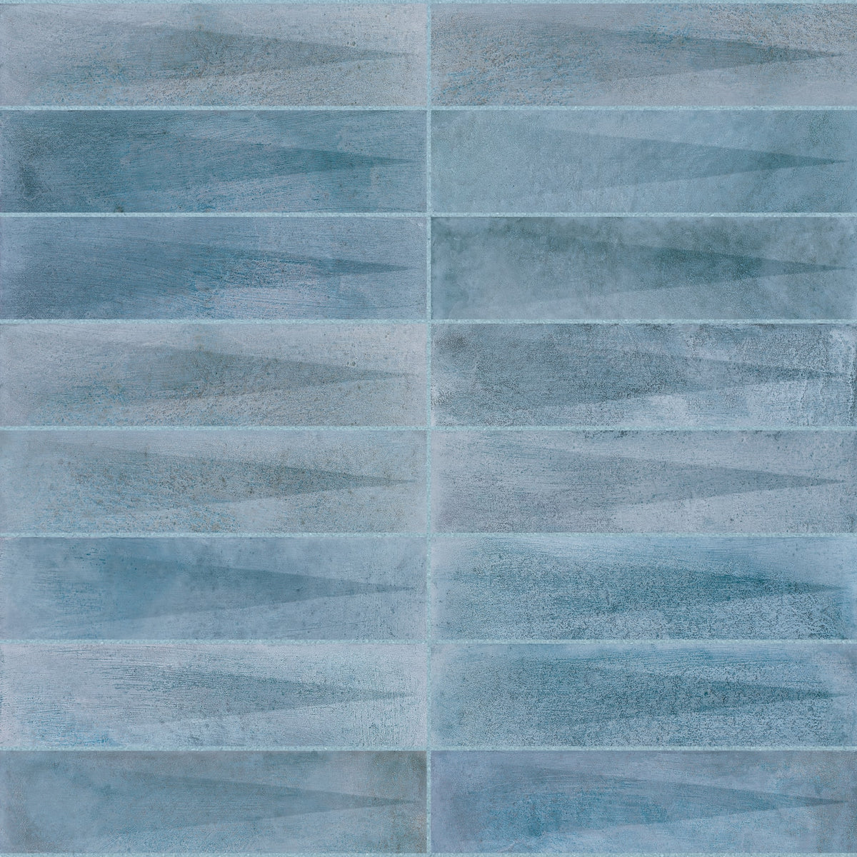 Carrelage effet Zellige 3D Bleu 24,6x6x0,85 cm Montel - Mur intérieur