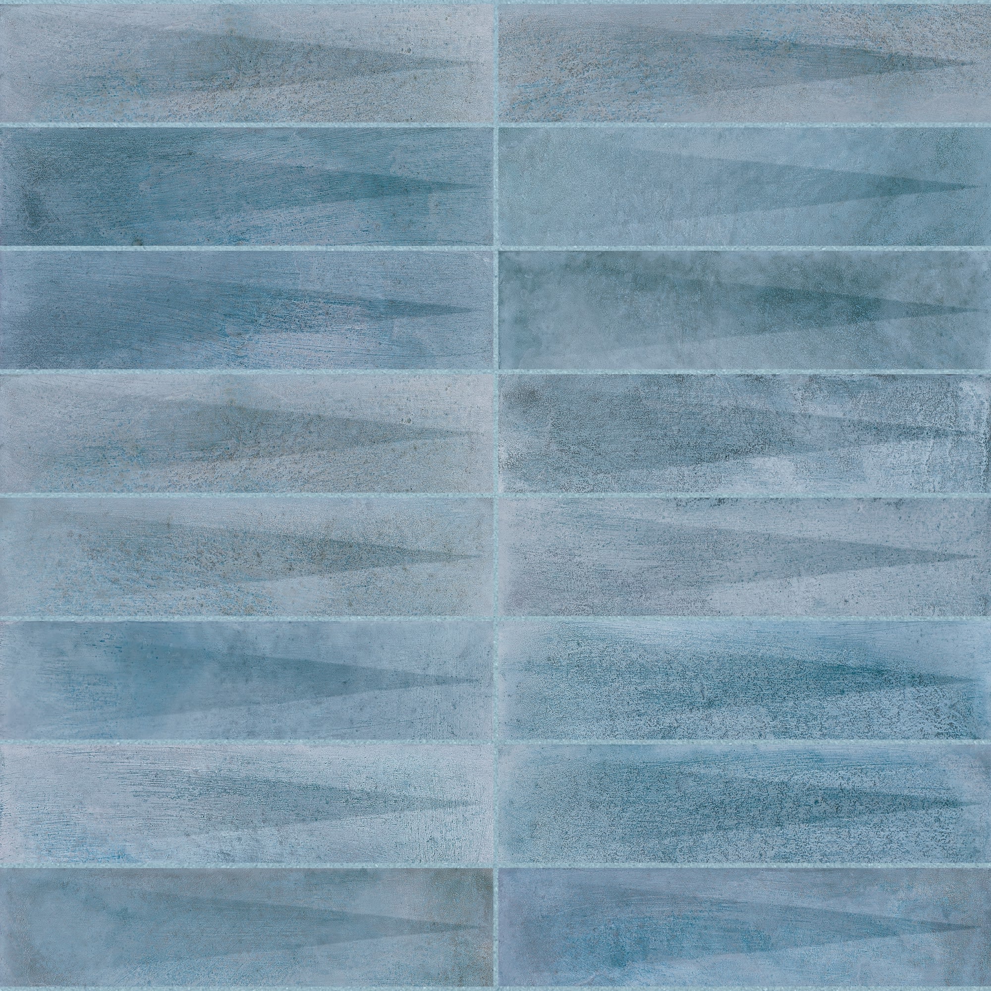 Carrelage effet Zellige 3D Bleu 24,6x6x0,85 cm Montel - Mur intérieur