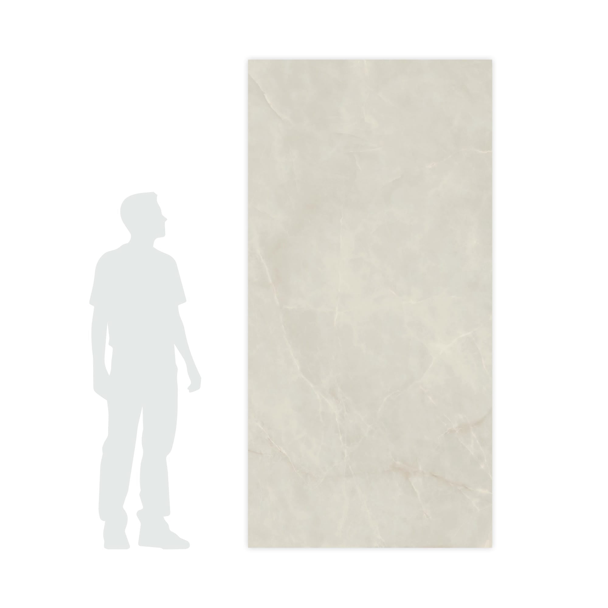 Carrelage effet Onyx Gris Nacré 240x120x0,9 cm Brillant Nerolio - Mur intérieur