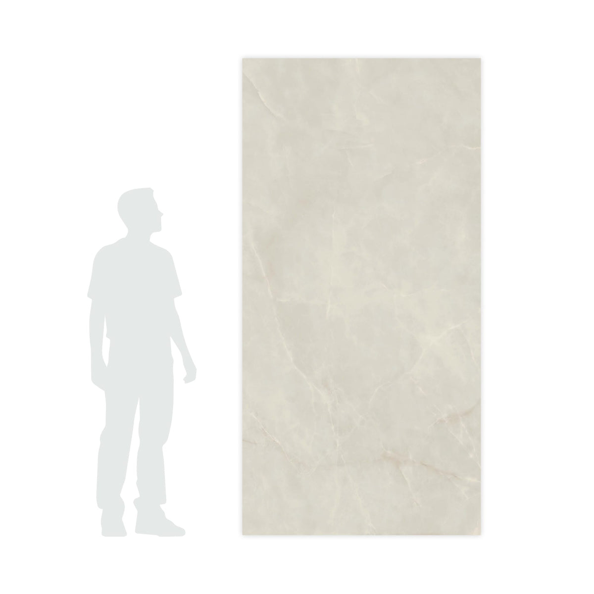 Carrelage effet Onyx Gris Nacré 240x120x0,9 cm Brillant Nerolio - Mur intérieur