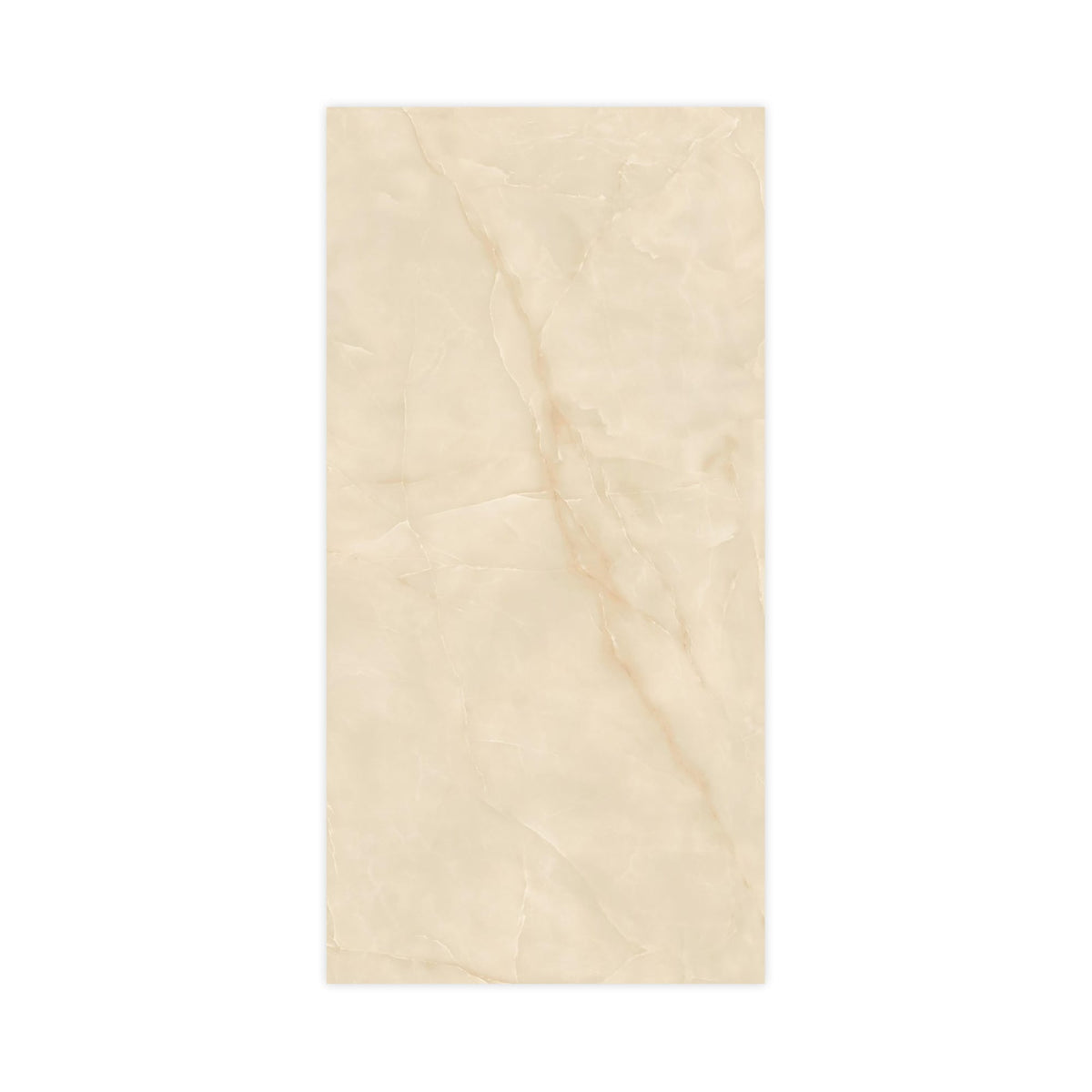 Carrelage effet Onyx Beige Albâtre 240x120x0,9 cm Brillant Nerolio - Mur intérieur