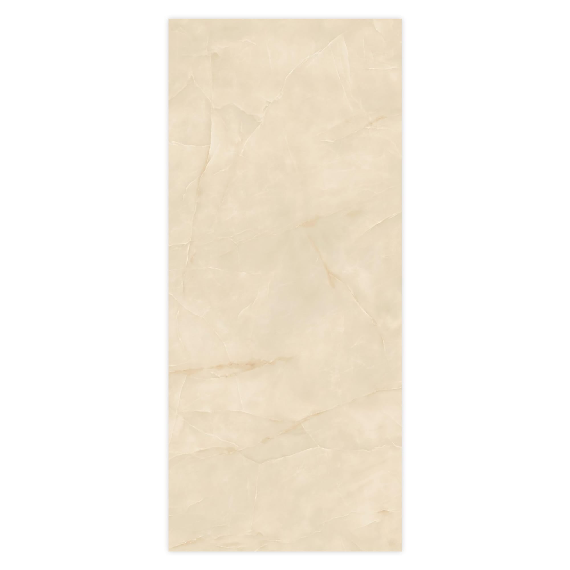 Carrelage effet Onyx Beige Albâtre 278x120x0,6 cm Brillant Nerolio - Mur intérieur