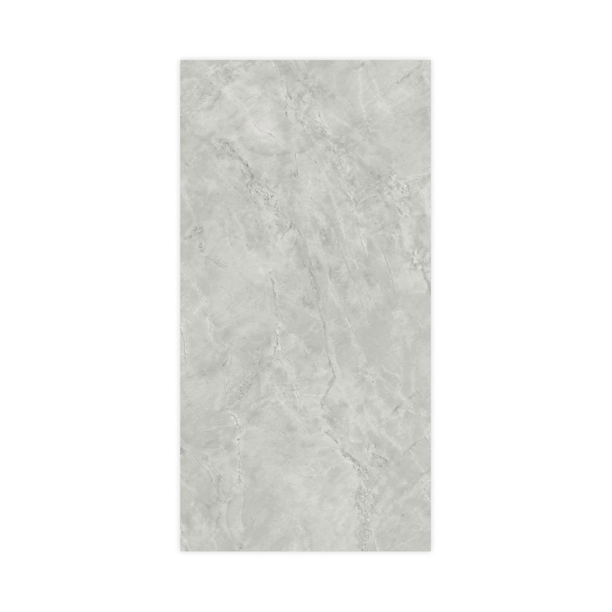 Carrelage effet Marbre Gris Mist 240x120x0,9 cm Brillant Montira - Mur intérieur