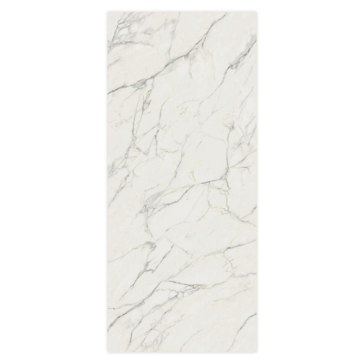 Carrelage effet Marbre Blanc Calacatta Extra Veinage continu 278x120x0,6 cm Brillant Clarenza - Mur intérieur