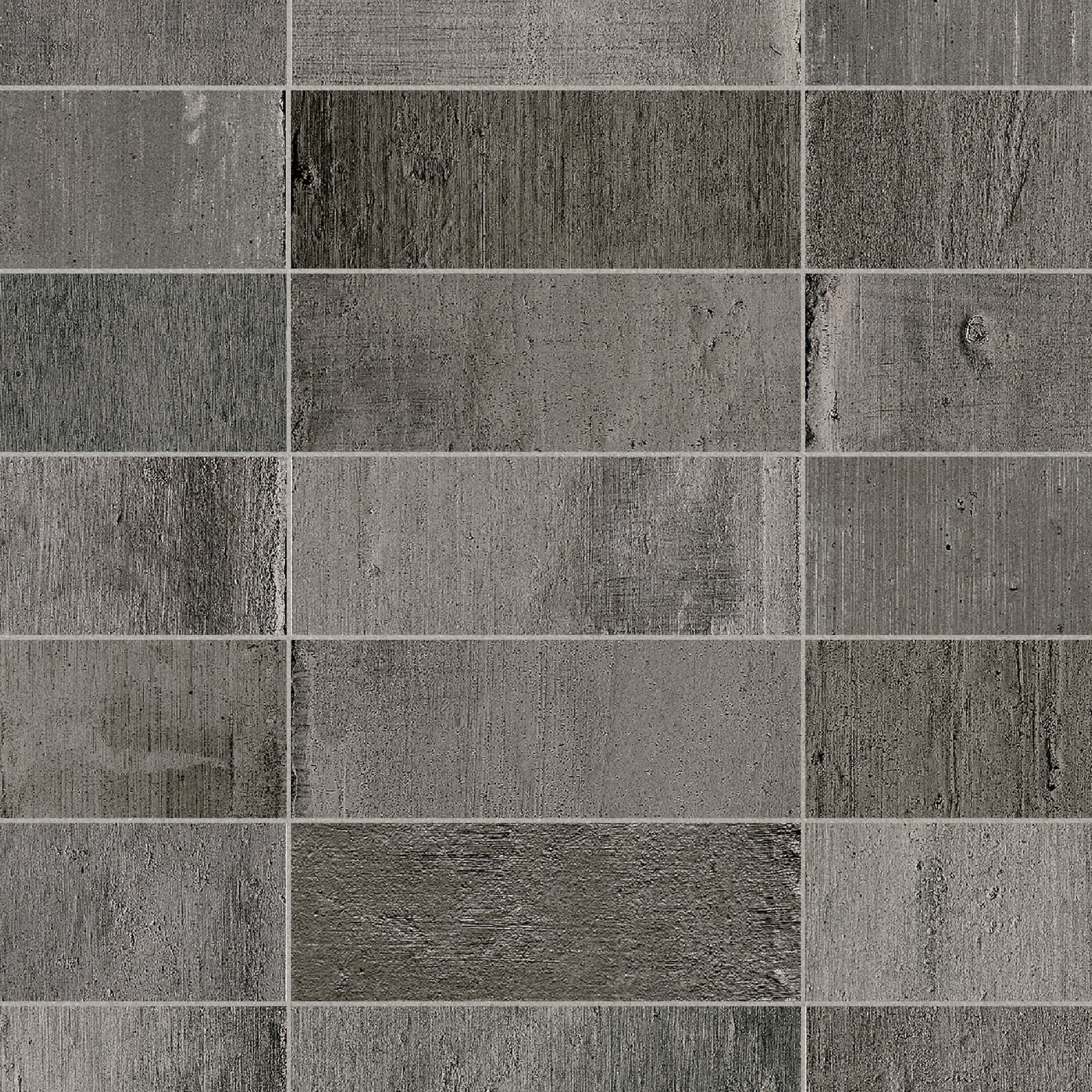 Carrelage effet Zellige Gris Anthracite 24,6x6x0,85 cm Azurel - Sol et mur intérieur