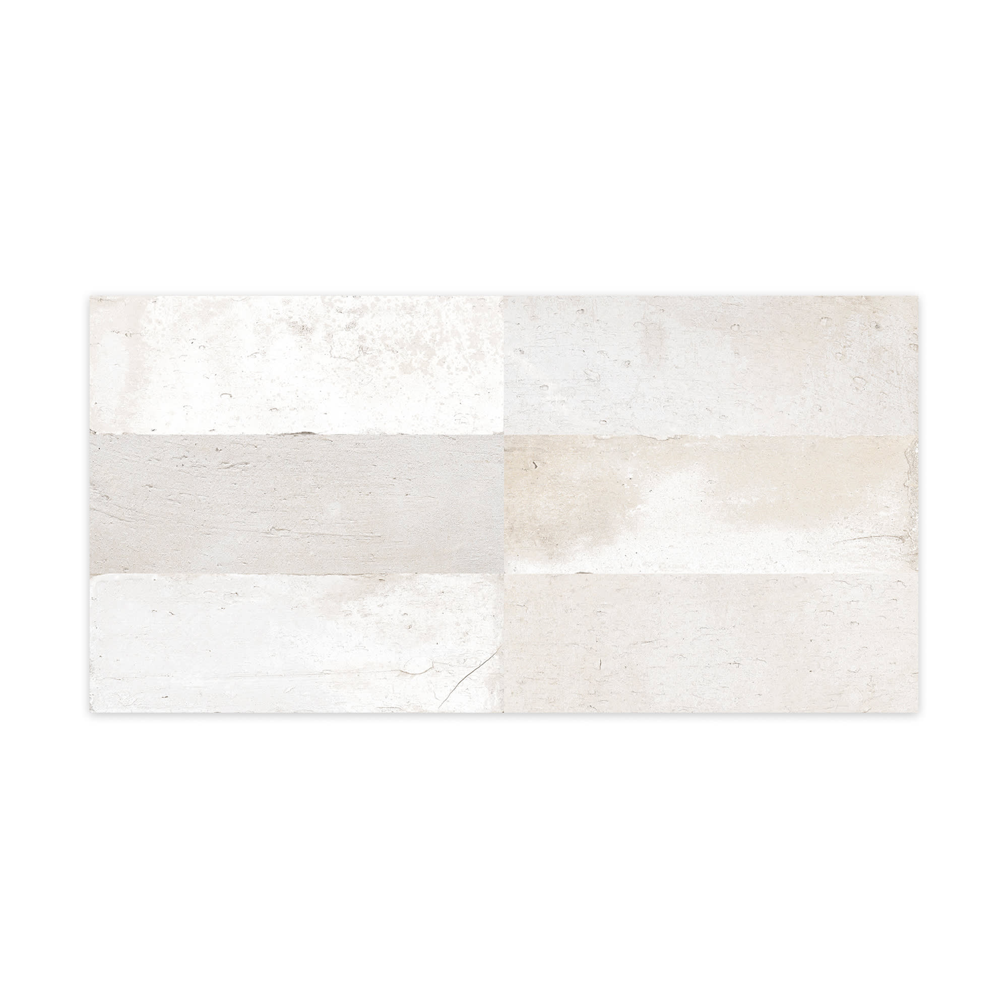 Carrelage Vintage effet Terre cuite Blanc 40x20x1,03 cm Terramo - Mur intérieur