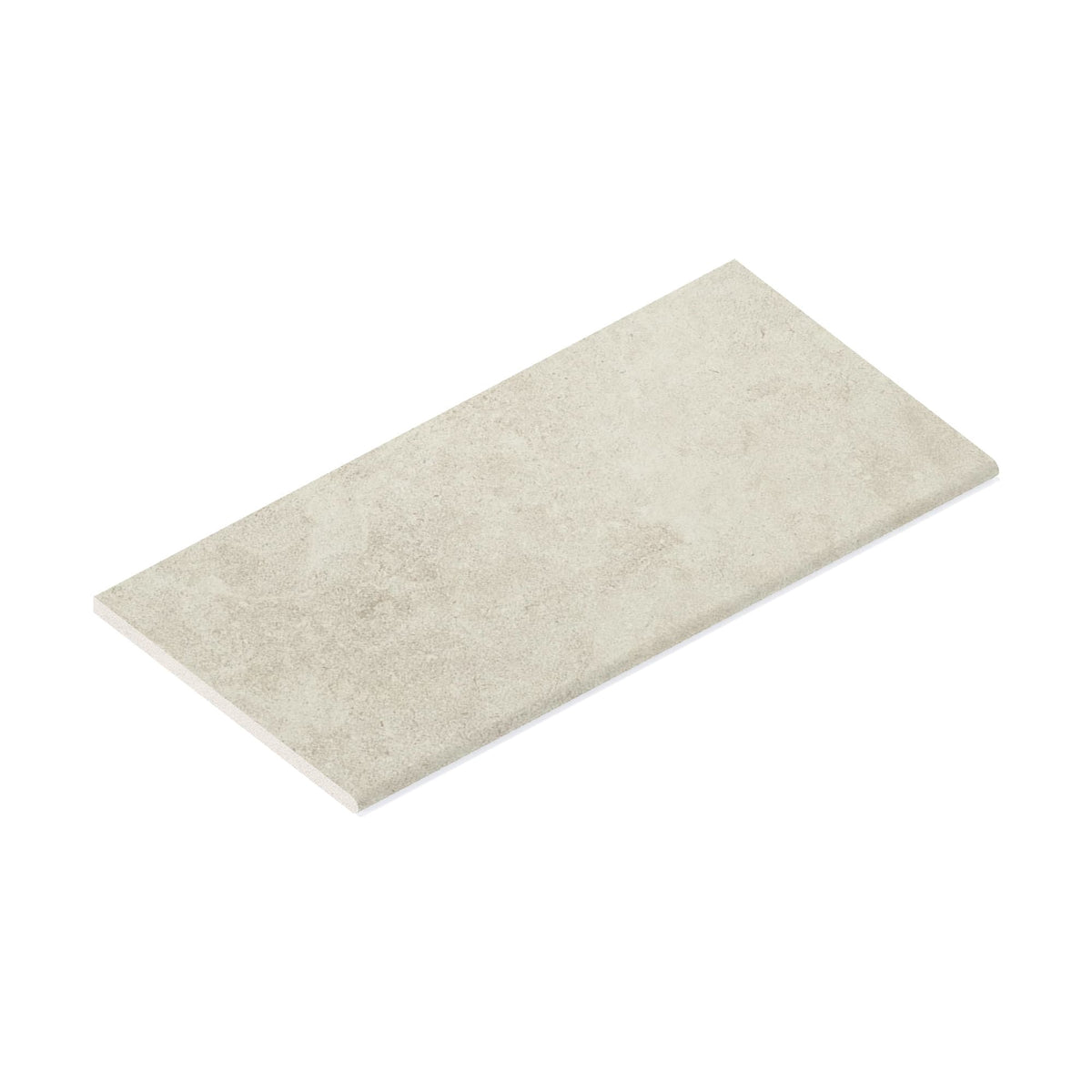 Margelle de piscine effet Pierre Calcaire Ivoire 80x40x2 cm Bord 1/2 Rond Rocalta