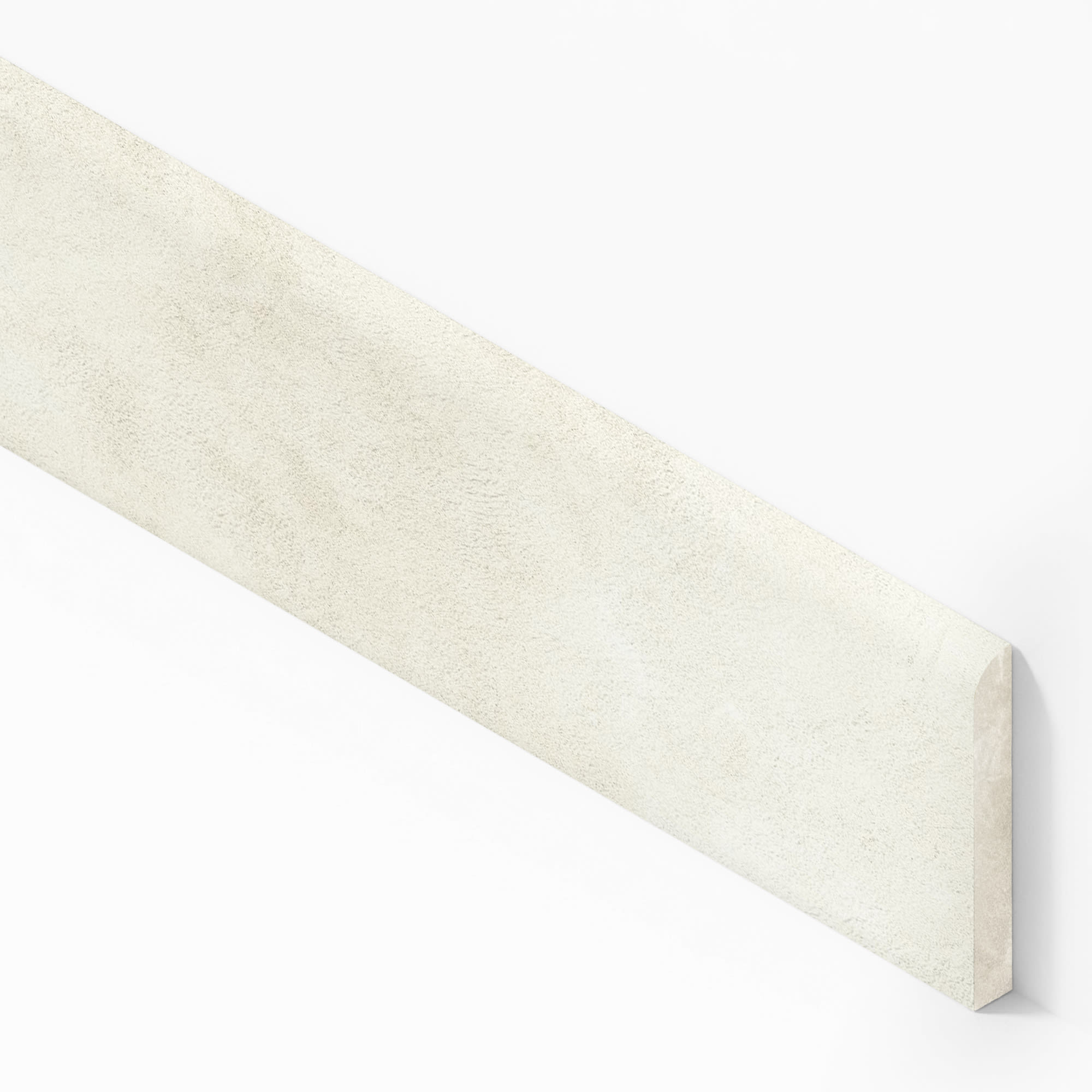 Plinthe carrelage effet Béton Blanc Sable 80x7,2 cm Mat Stavira