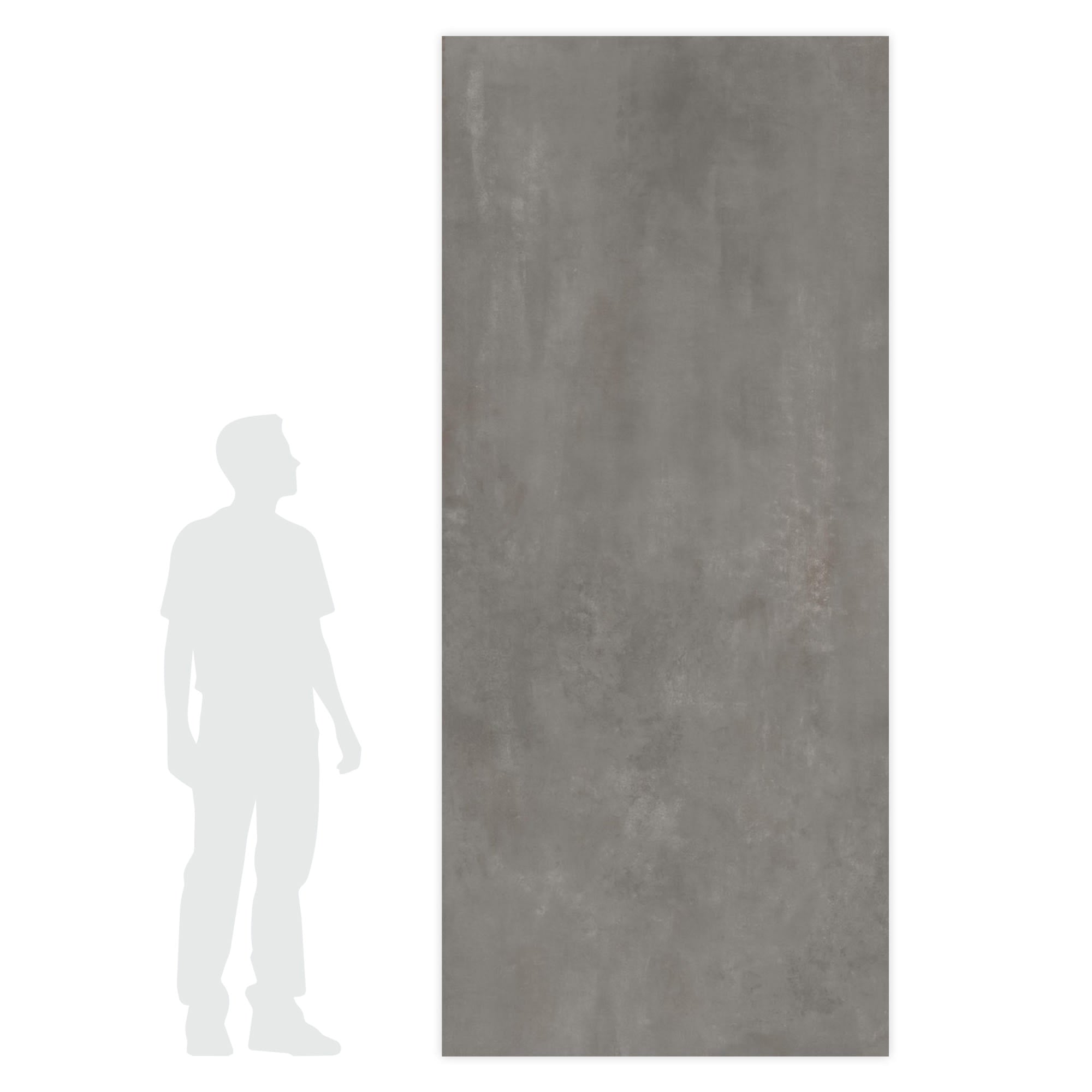 Carrelage effet Béton Gris Ombre 278x120x0,6 cm Mat Gravino - Mur intérieur