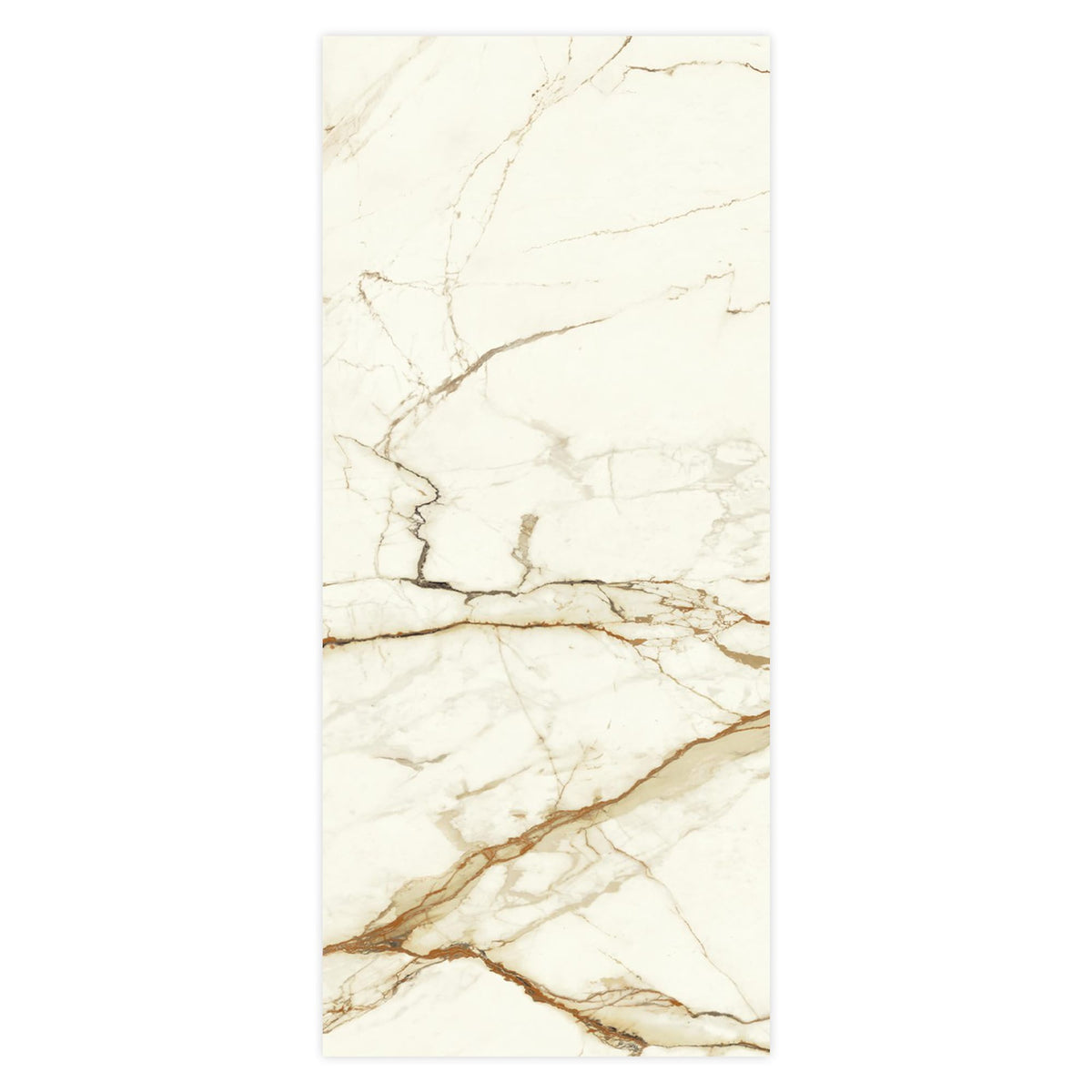 Carrelage effet Marbre Blanc Calacatta Supreme 278x120x0,6 cm Brillant Faventa - Mur intérieur