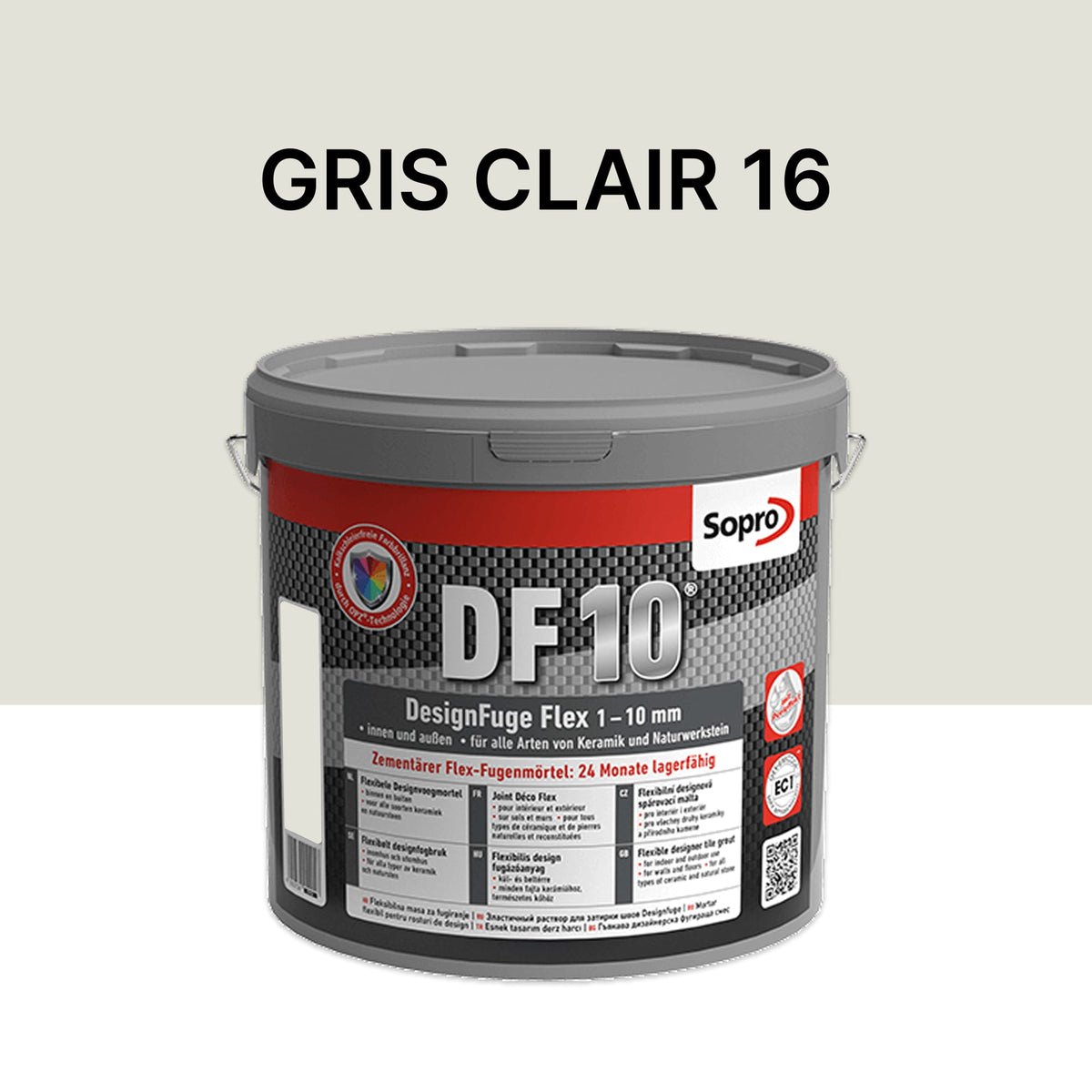 Joint carrelage salle de bains - 1 à 10 mm - Gris clair 16 - Sopro DF 10 - 5 kg