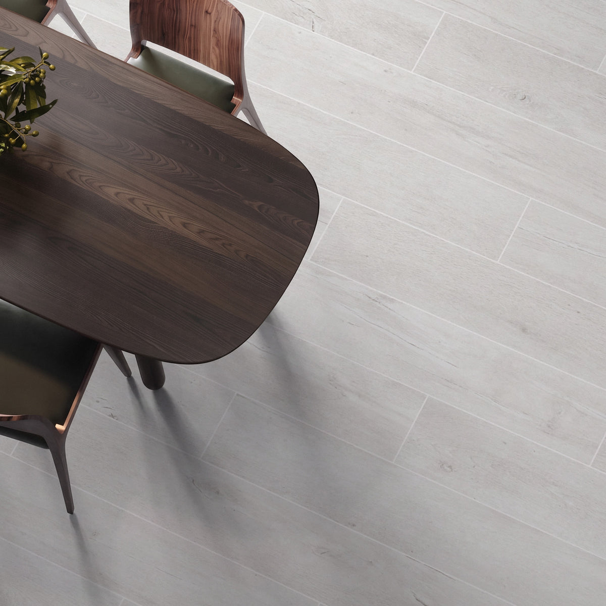 Carrelage effet Parquet Bois Gris Perle 121x19,5x0,9 cm In&Out Lunerol - Sol et mur intérieur et Sol extérieur