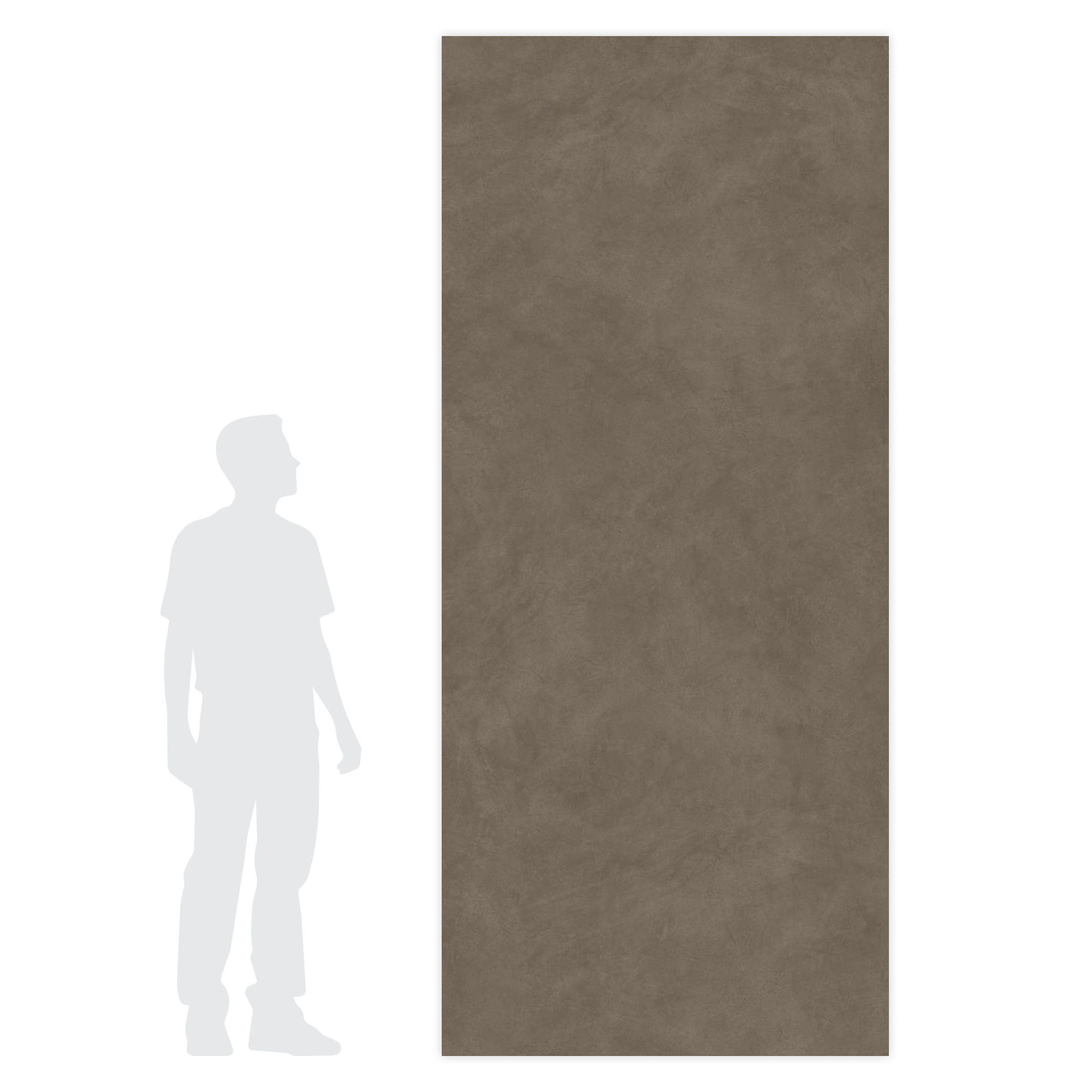 Carrelage effet Béton Brun Terre 278x120x0,6 cm Mat Benzaro - Mur intérieur