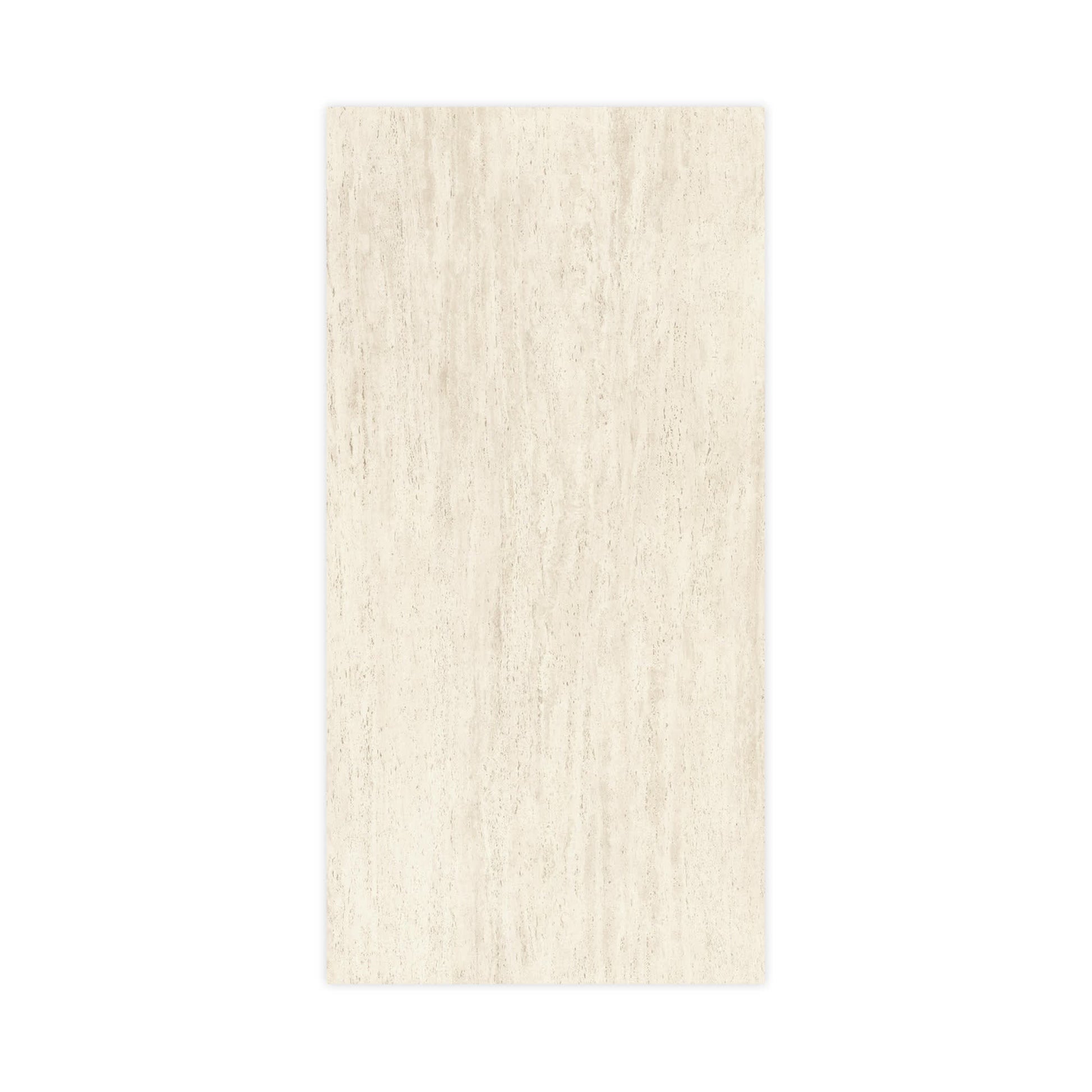 Carrelage effet Travertin Blanc Vein Cut 240x120x0,9 cm Mat Neravio - Mur intérieur