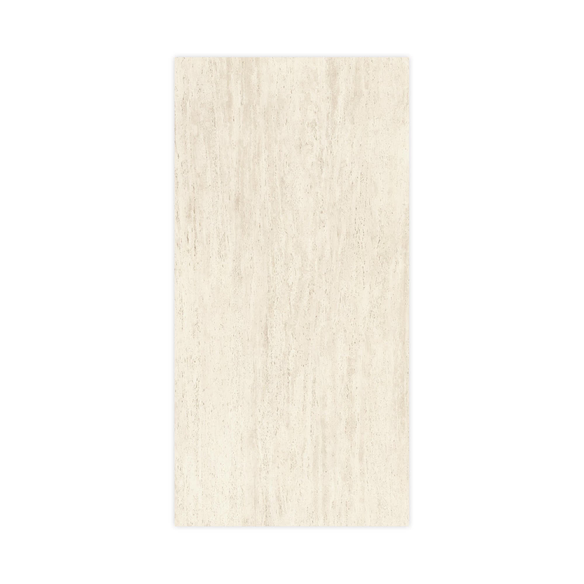 Carrelage effet Travertin Blanc Vein Cut 240x120x0,9 cm Mat Neravio - Mur intérieur