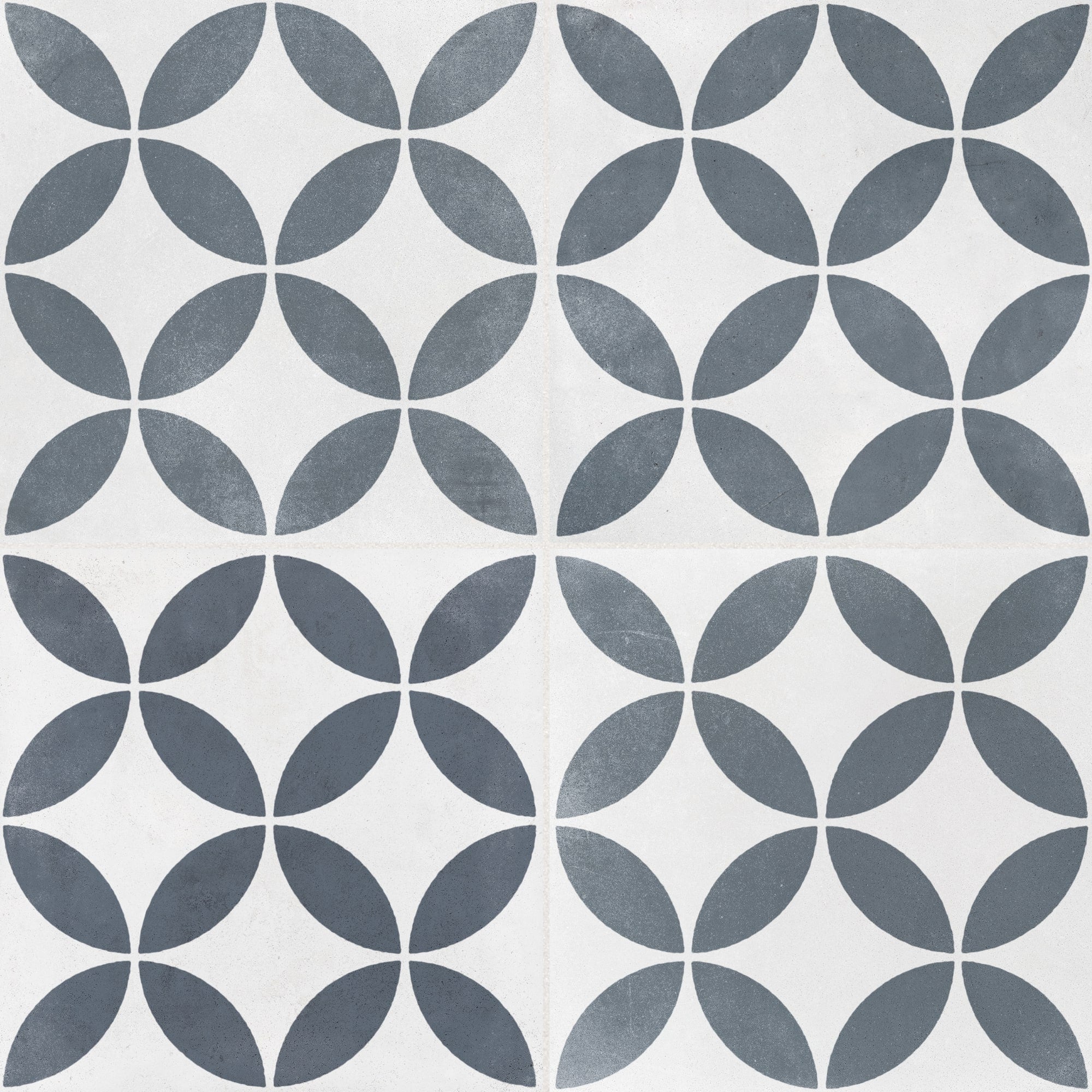 Carrelage effet Carreau ciment Axerio Noir 22,3x22,3x0,9 cm Novera - Sol et mur intérieur