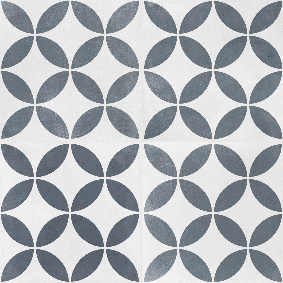 Carrelage effet Carreau ciment Axerio Bleu 22,3x22,3x0,9 cm Novera - Sol et mur intérieur