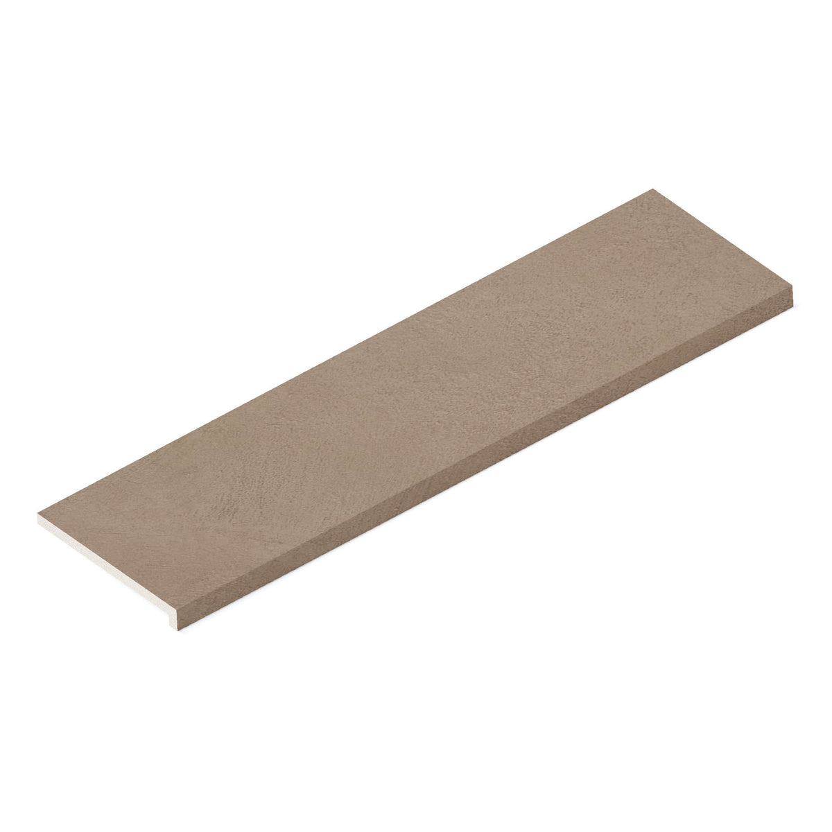 Margelle de piscine effet Béton Brun Sable 120x33x2 cm Bord Droit avec retombée Benzaro