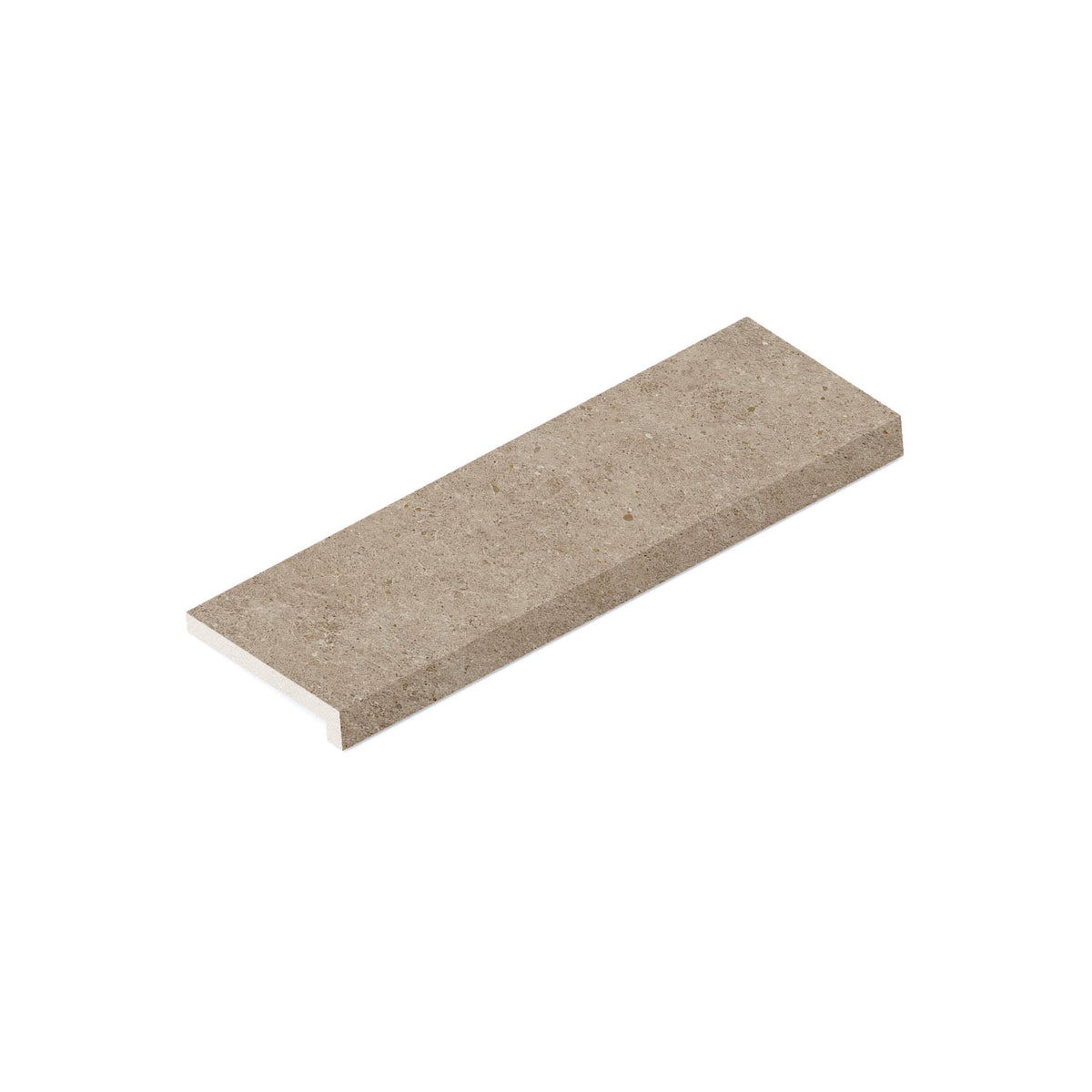 Margelle de piscine effet Pierre Calcaire Grège 60x20x2 cm Bord Droit avec retombée Domella