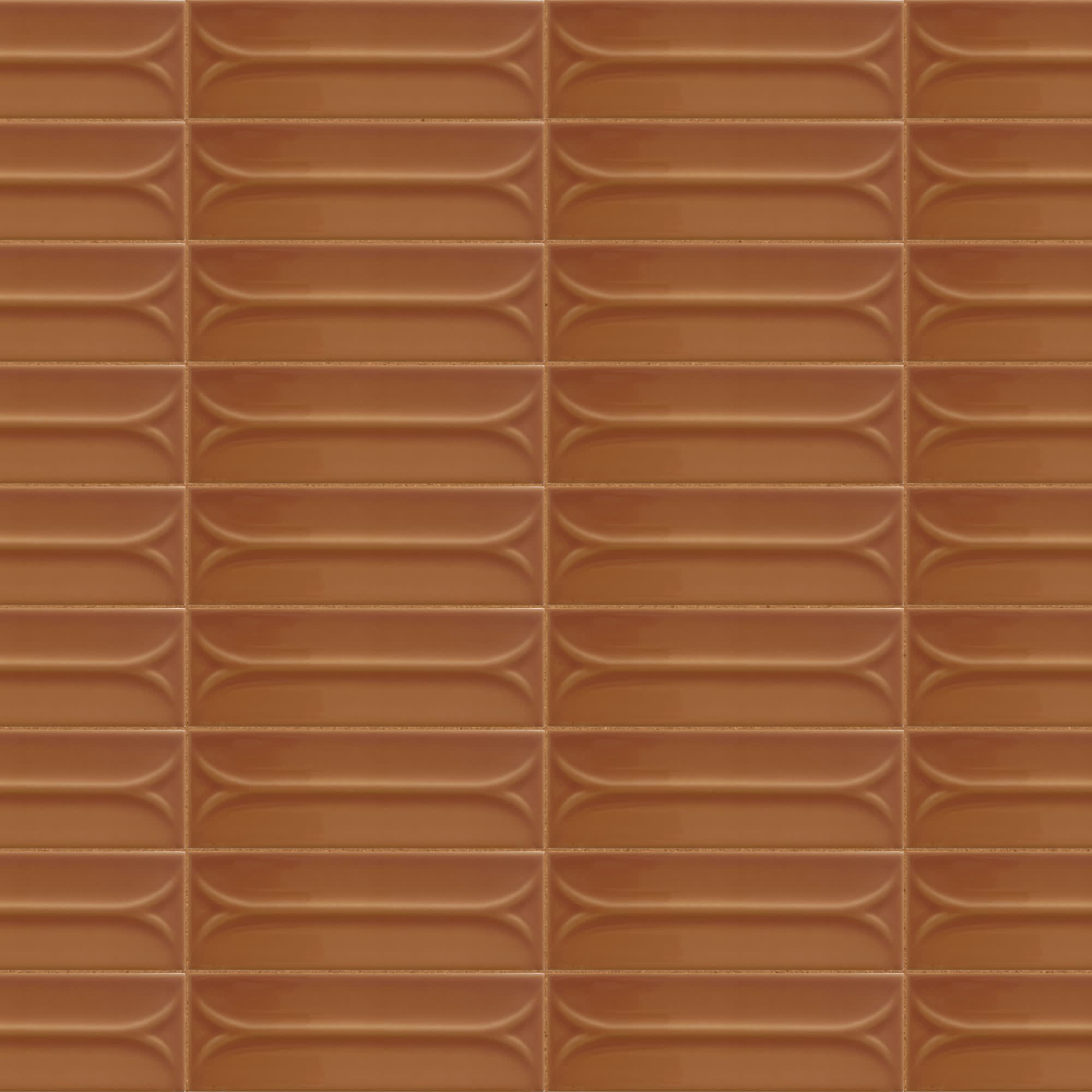 Carrelage 3D Terracotta 14,6x4,8x0,8 cm Mireno - Mur intérieur