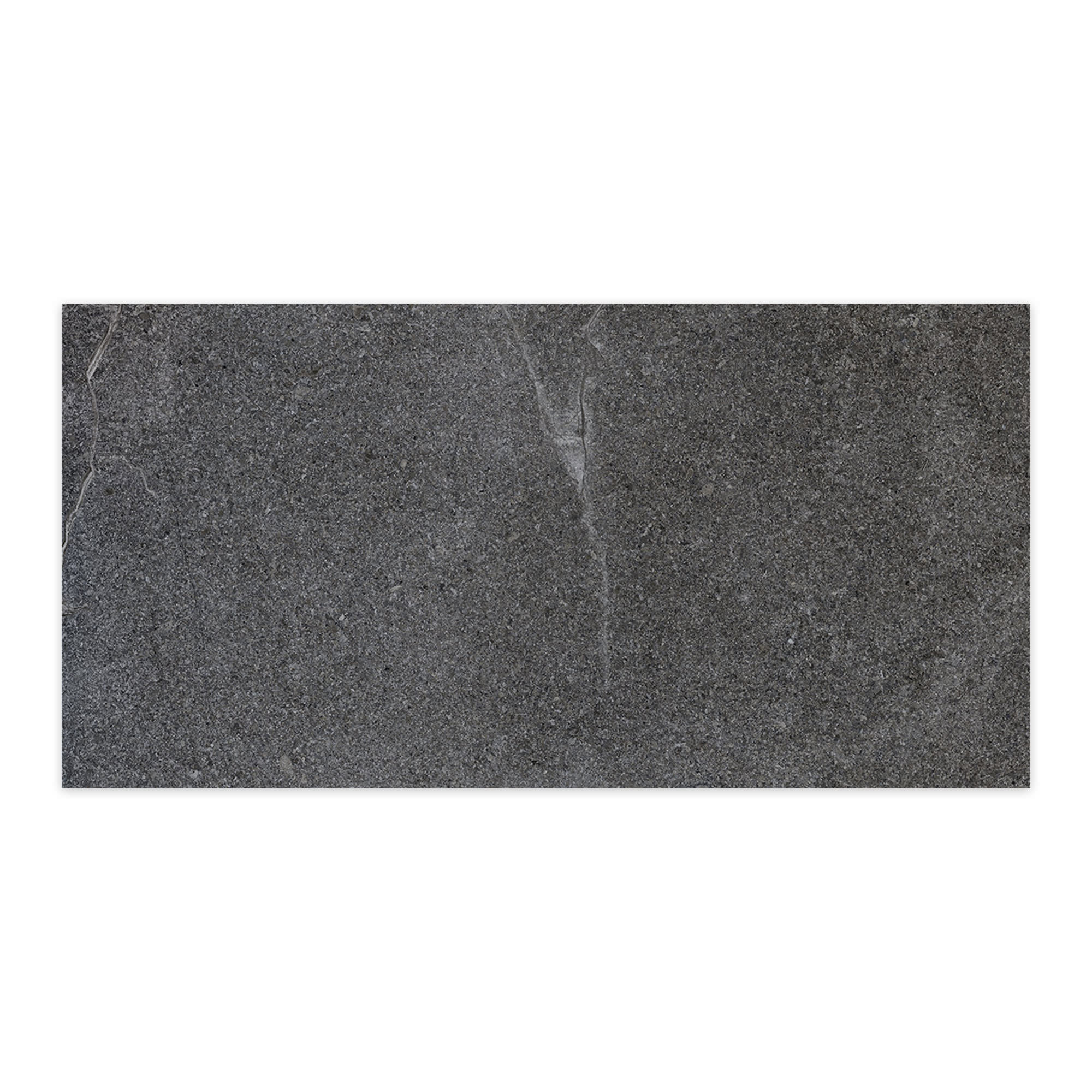 Carrelage effet Pierre Gris Anthracite 120x60x0,9 cm In&Out Luzerio - Sol et mur intérieur et Sol extérieur