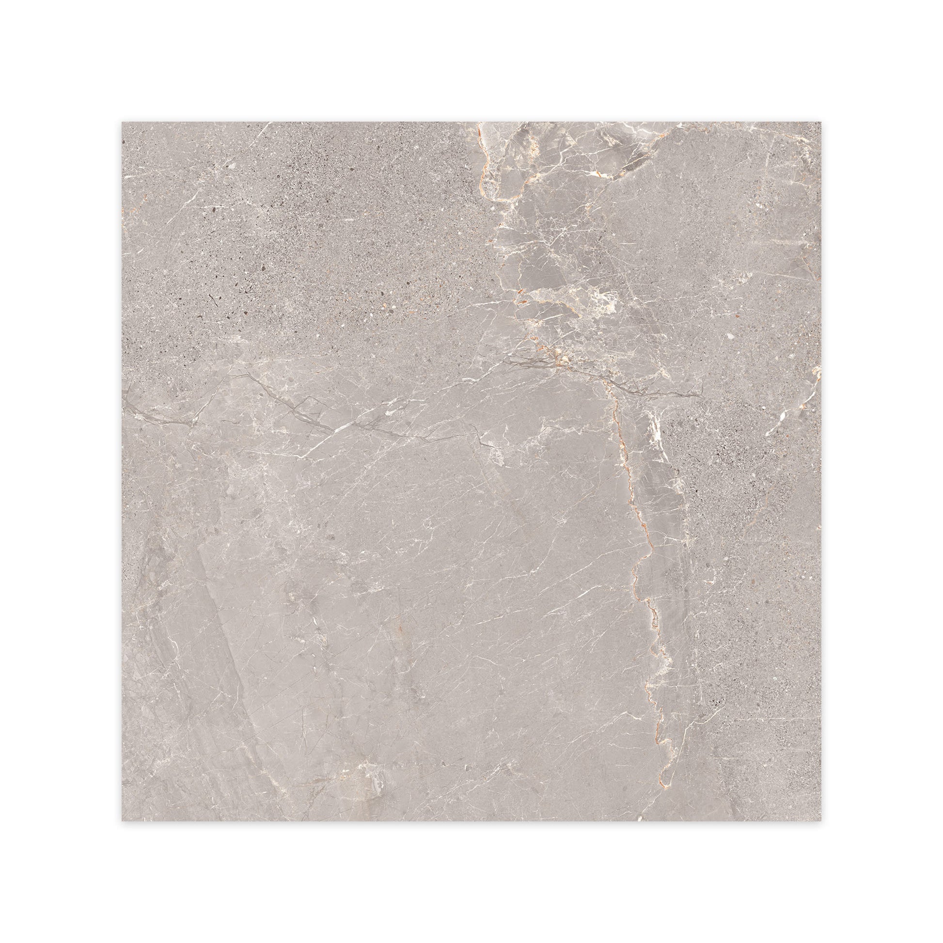Carrelage effet Pierre Gris Silver 90x90x0,9 cm In&Out Torvane - Sol et mur intérieur et Sol extérieur