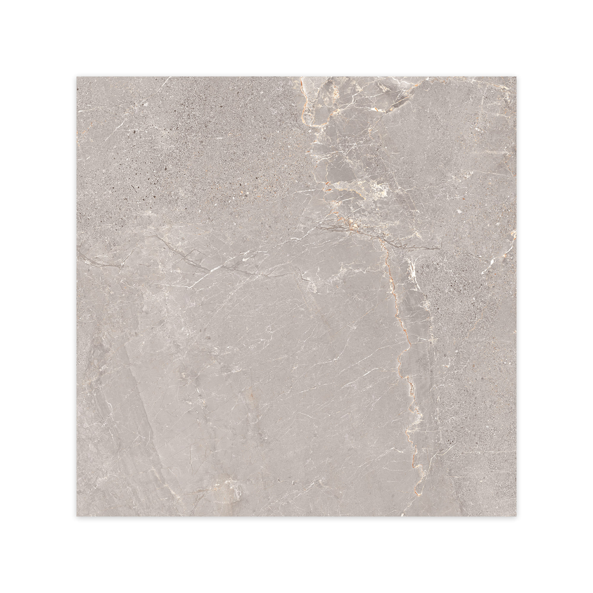 Carrelage effet Pierre Gris Silver 90x90x0,9 cm In&Out Torvane - Sol et mur intérieur et Sol extérieur