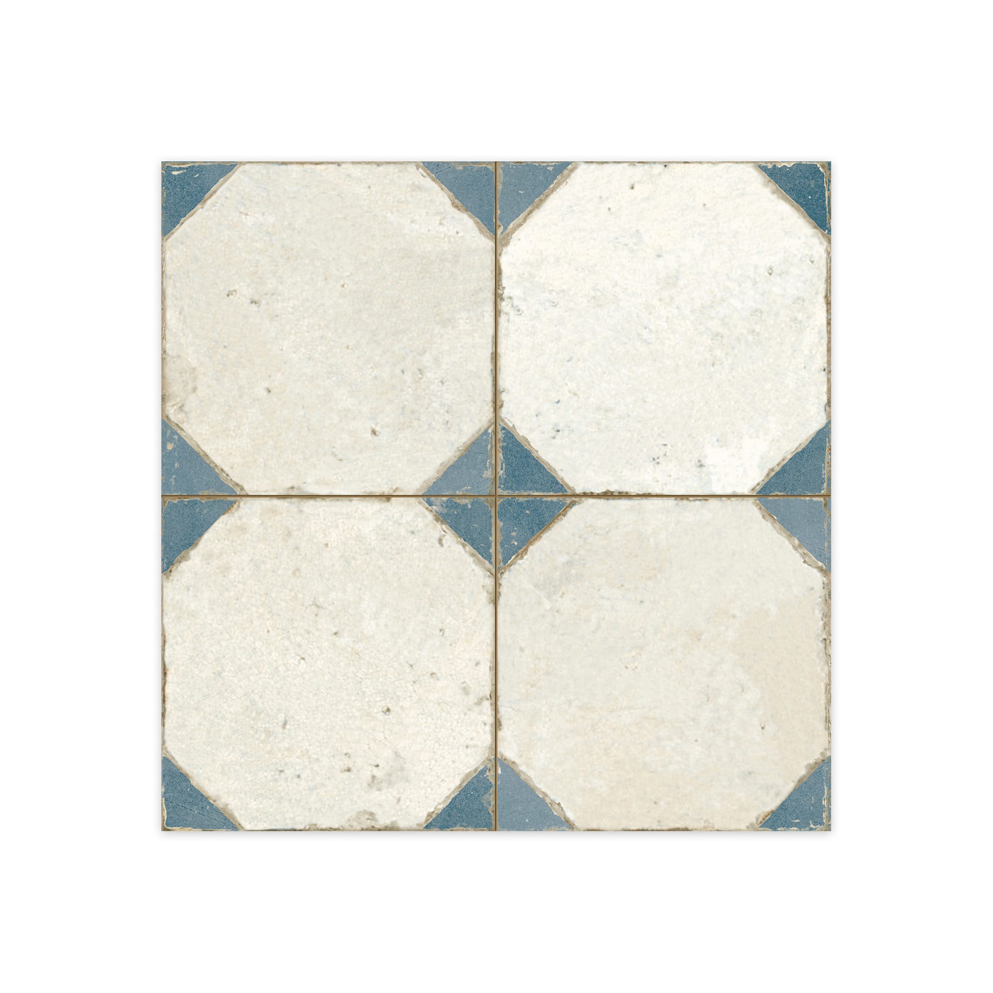 Carrelage Vintage Bleu Cabochon 45x45x0,95 cm Calvero - Sol et mur intérieur