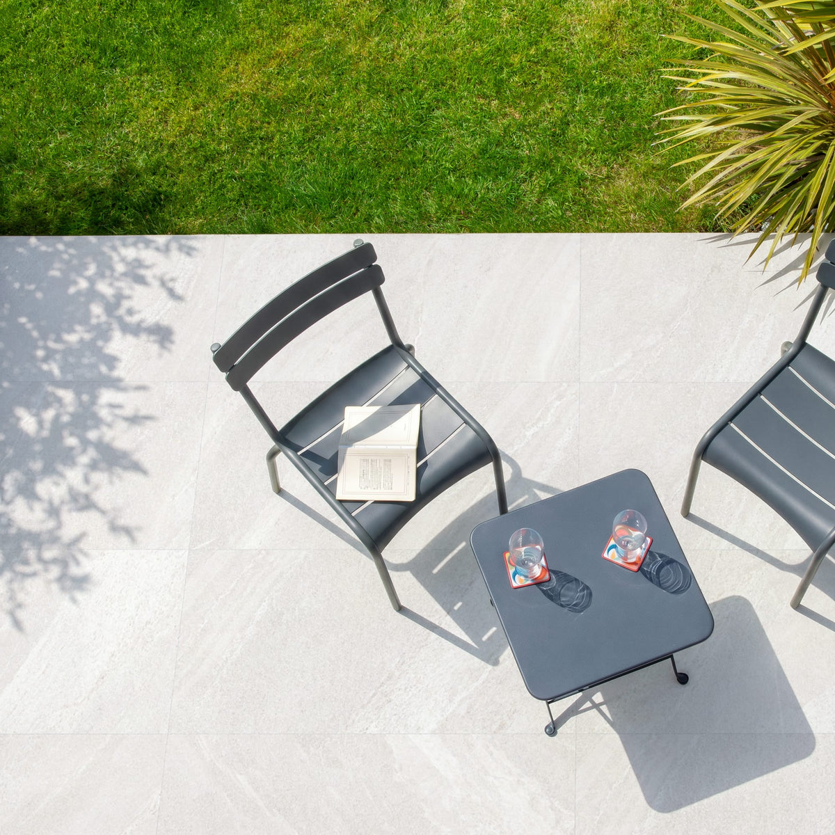 Carrelage effet Pierre Gris Perle 100x50x2 cm Torvane - Sol extérieur