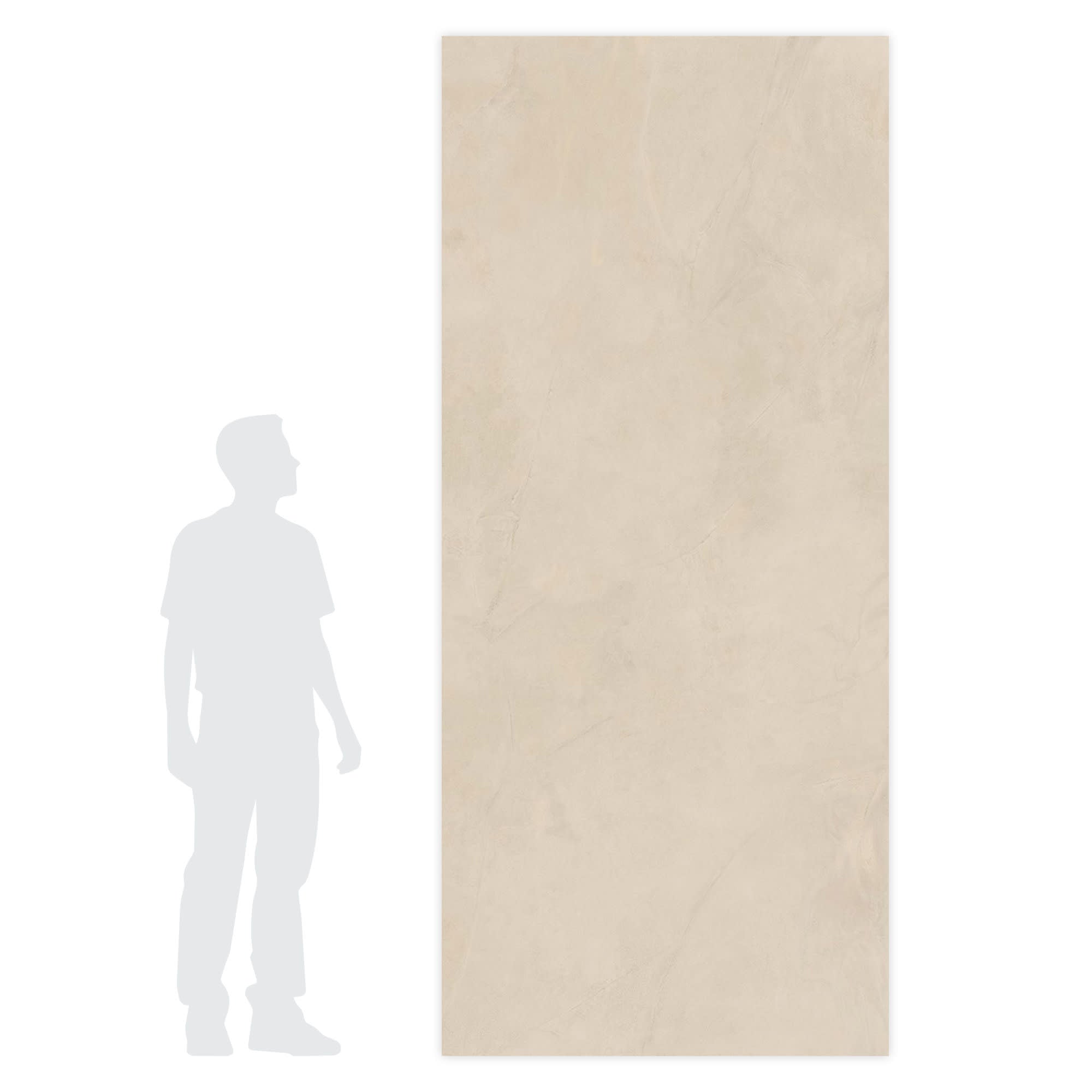 Carrelage effet Enduit Beige Lin 278x120x0,6 cm Mat Calviro - Mur intérieur