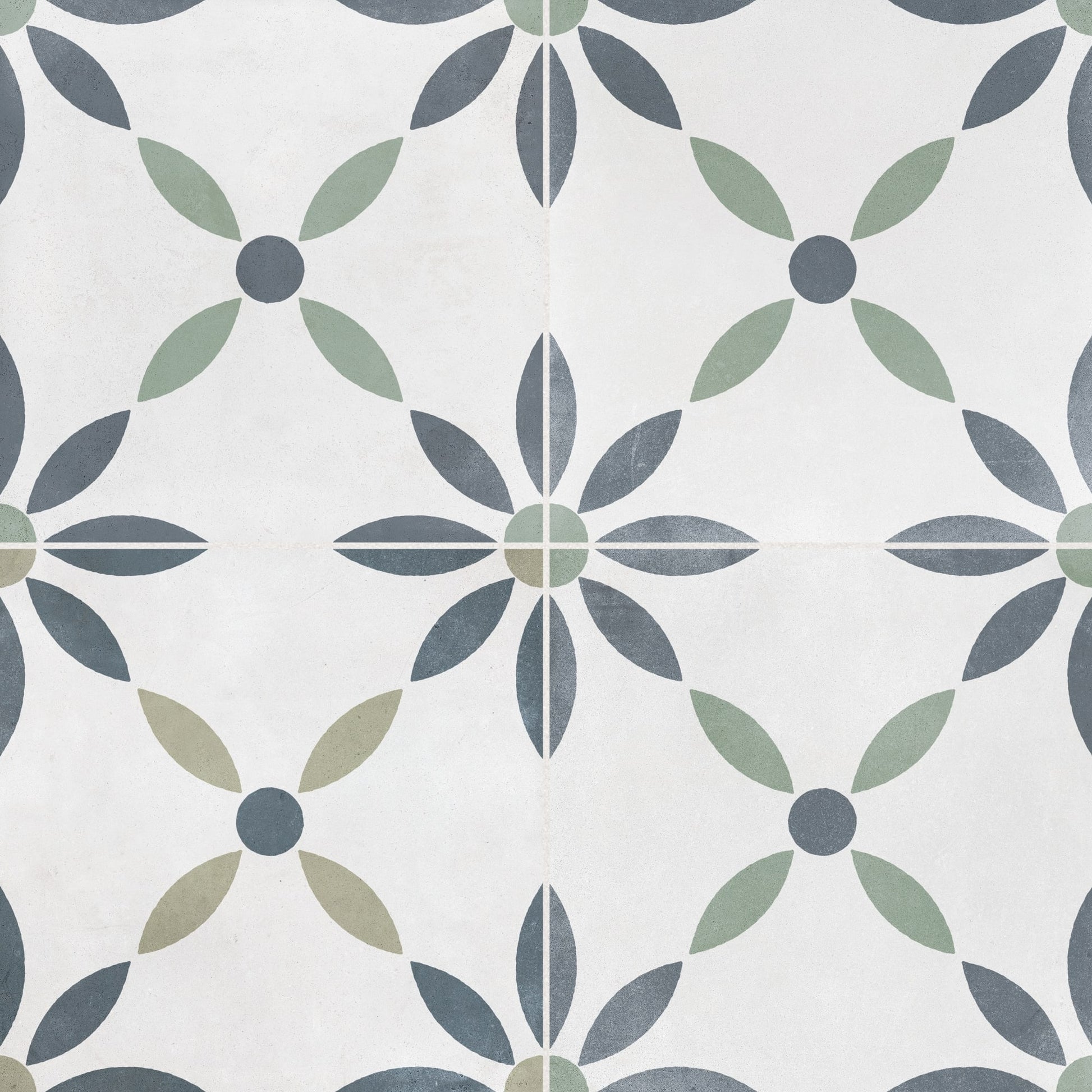 Carrelage effet Carreau ciment Soliris Bleu 22,3x22,3x0,9 cm Novera - Sol et mur intérieur
